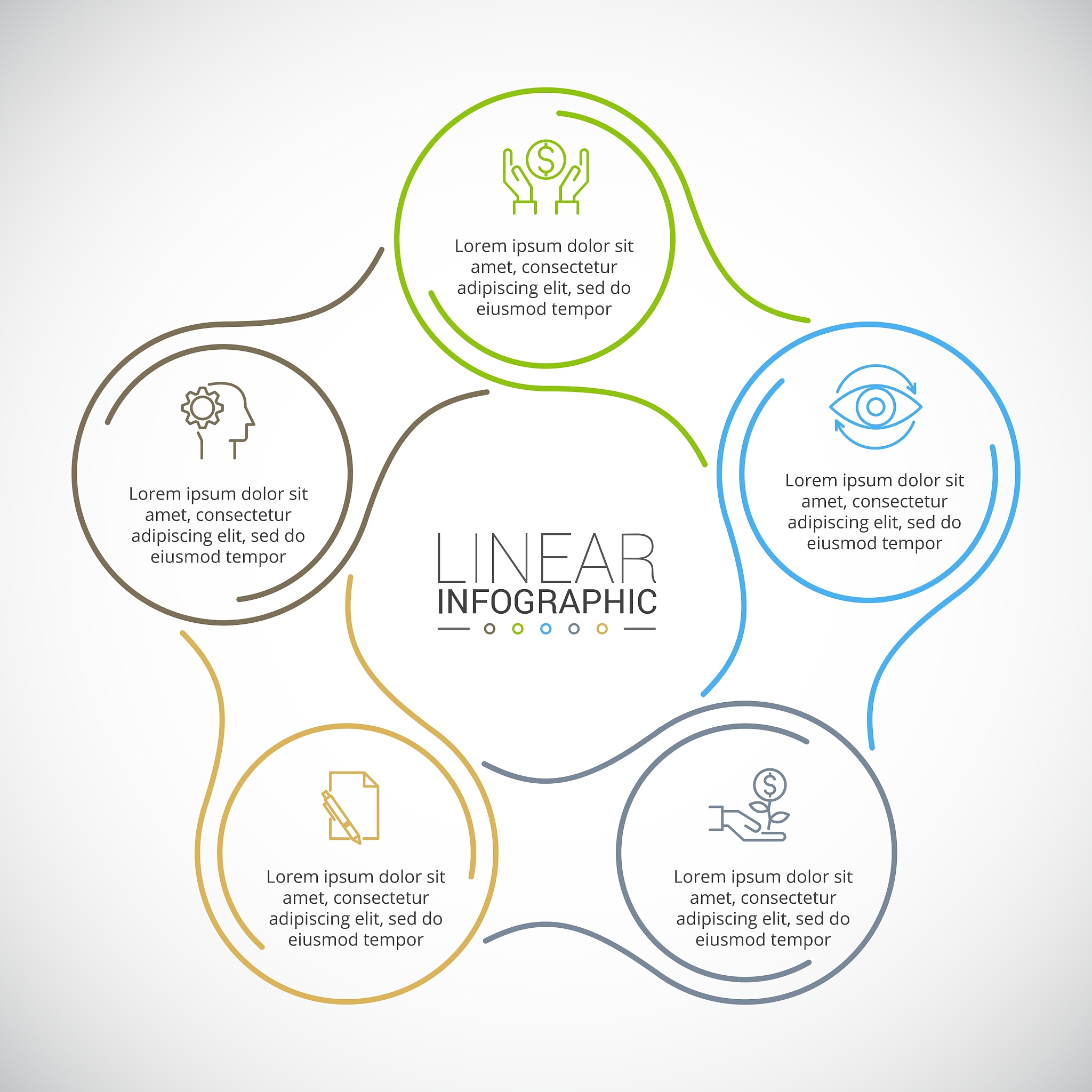 thin line flat element for infographic