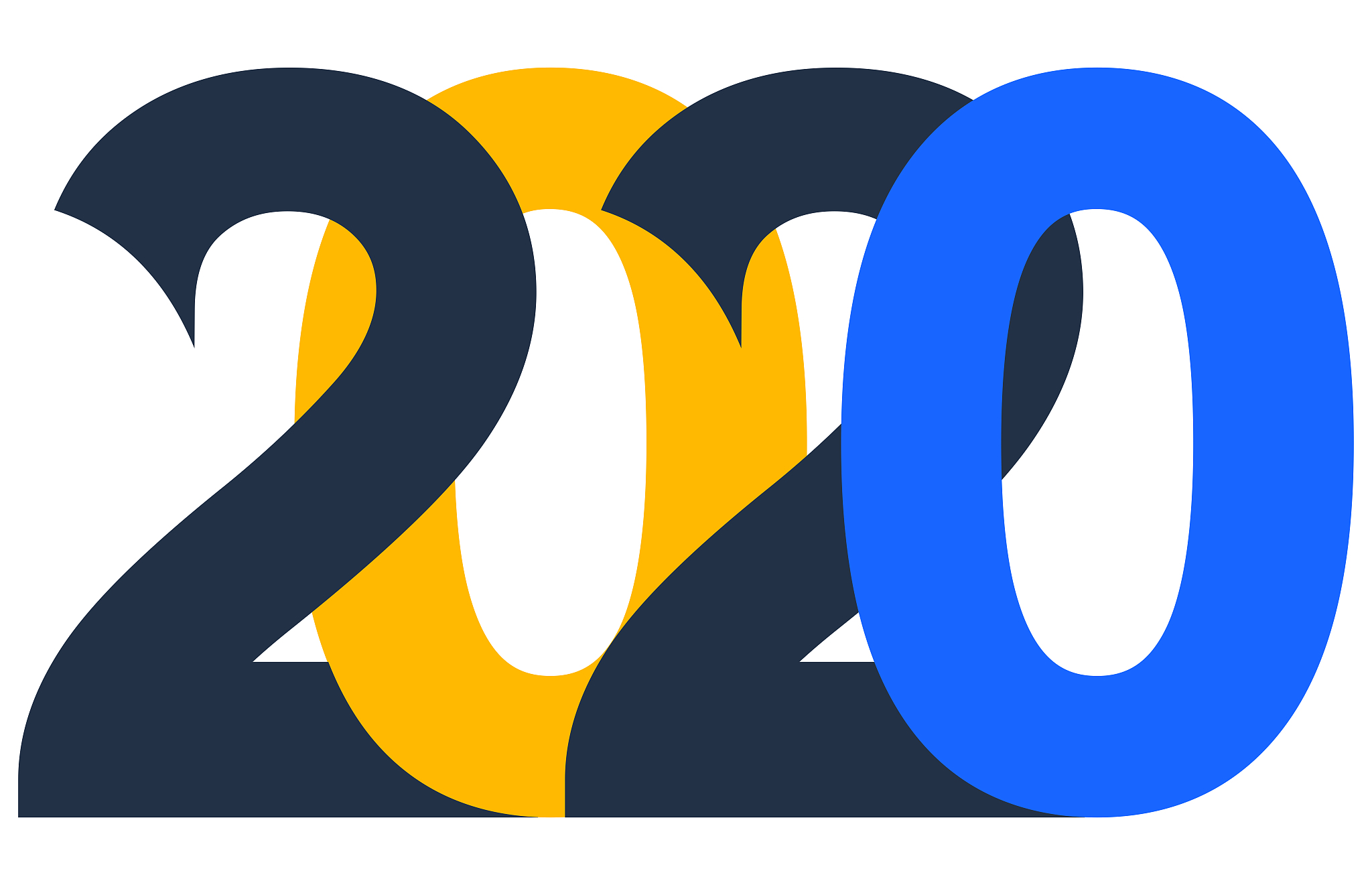 2020 text design patter, vector illustration. isolated on white 