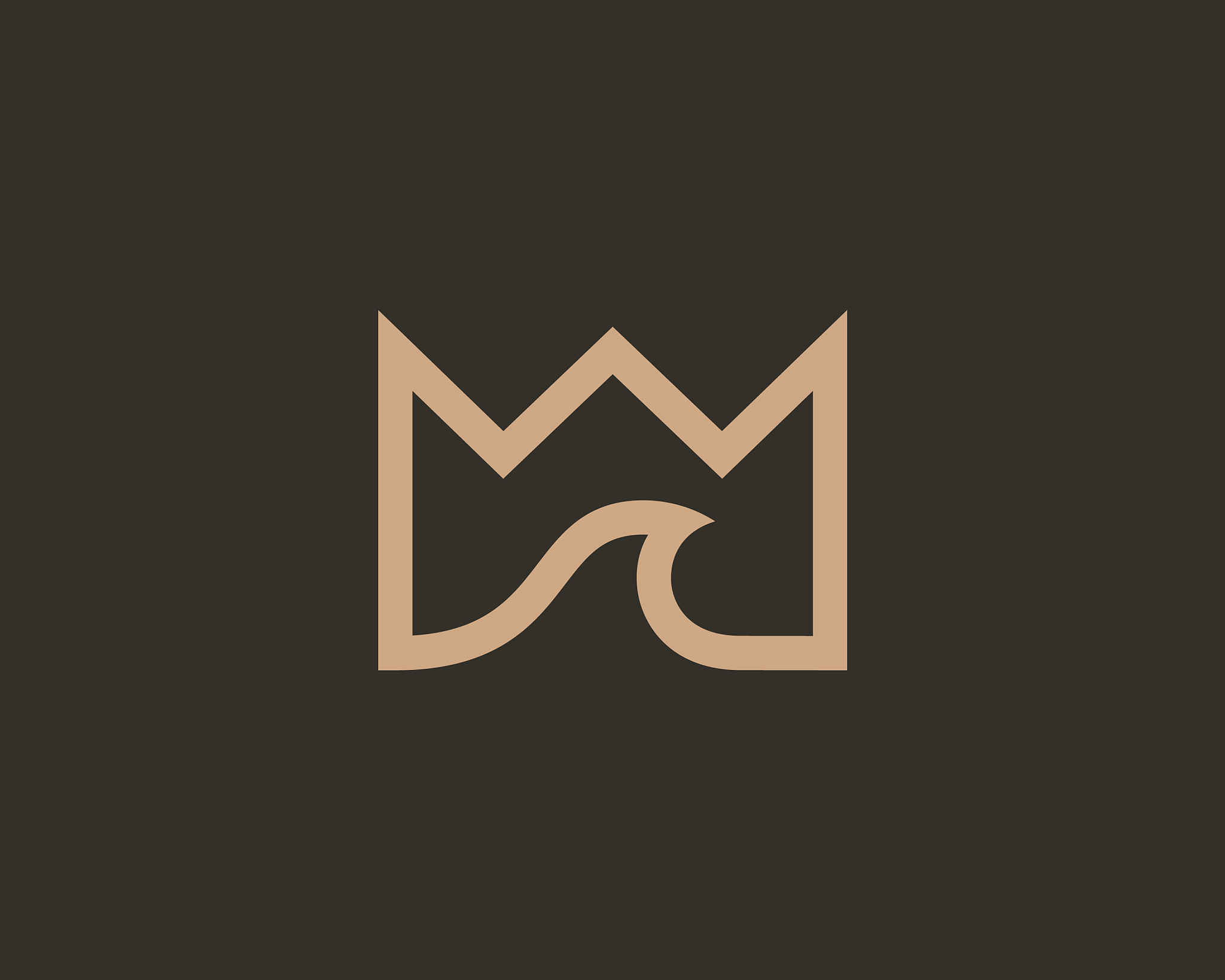 elegant crown premium logo luxury royal king wave