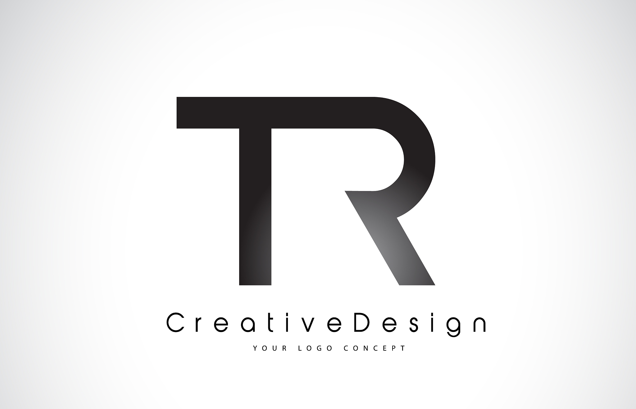 tr t r letter logo design creative icon modern