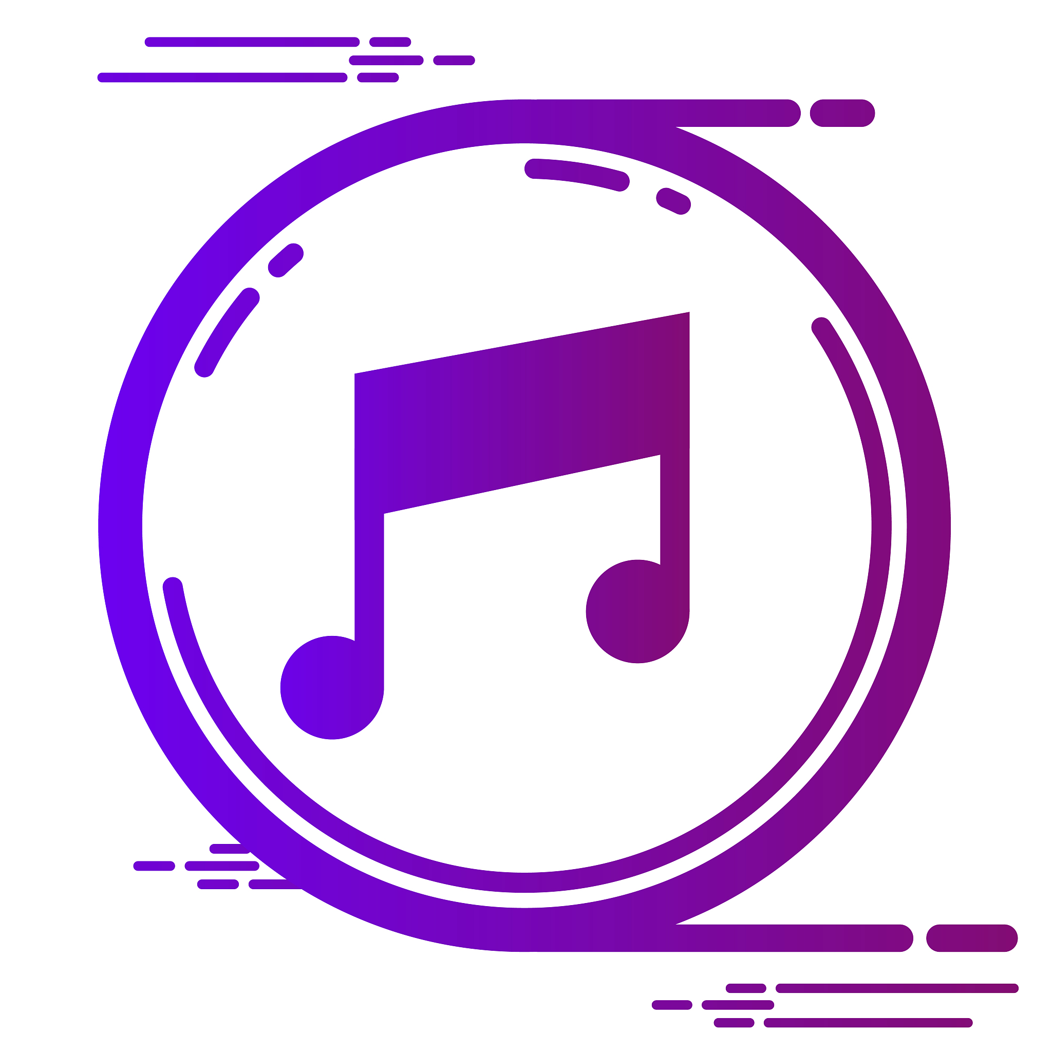 music icon in modern style