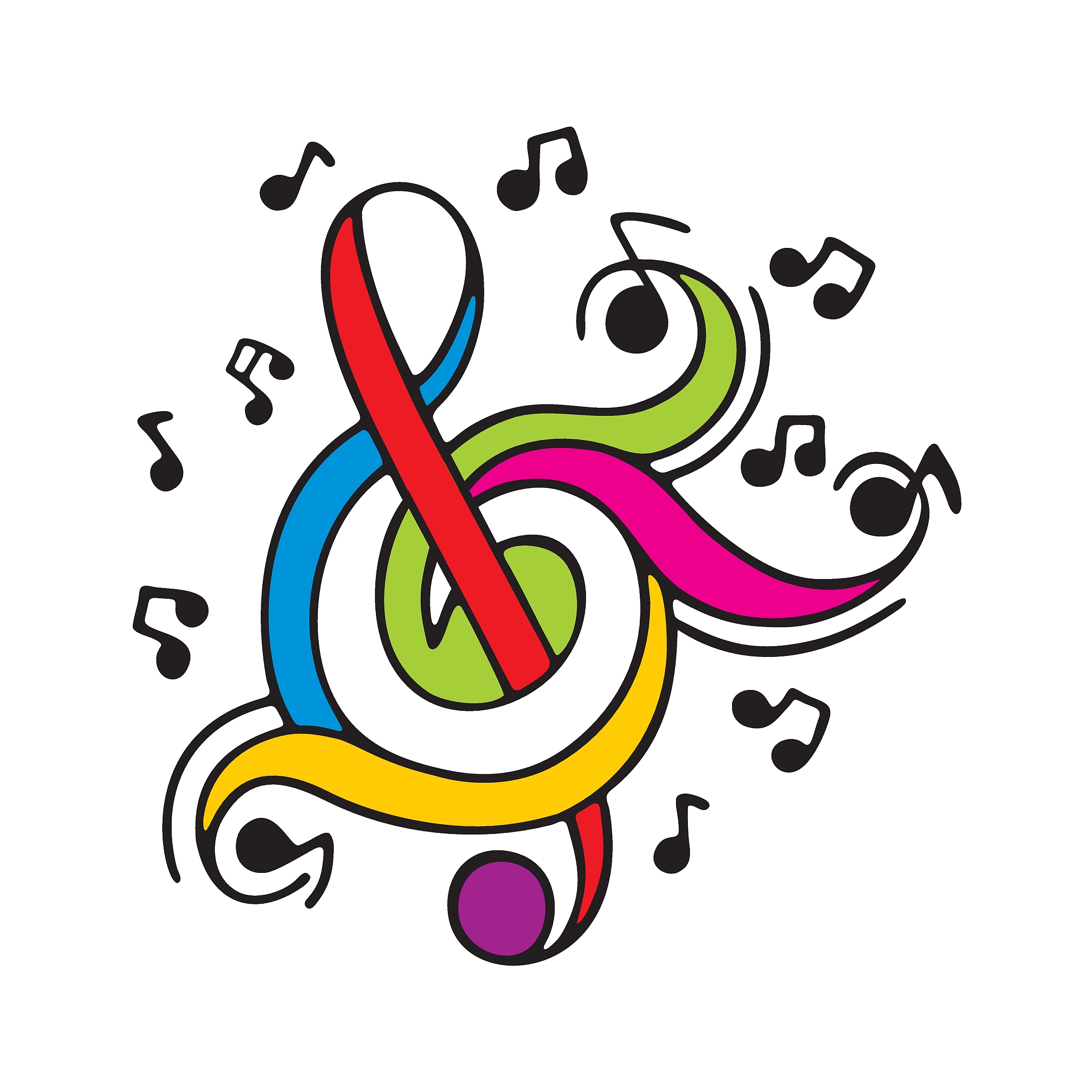 music abstract vector logo.