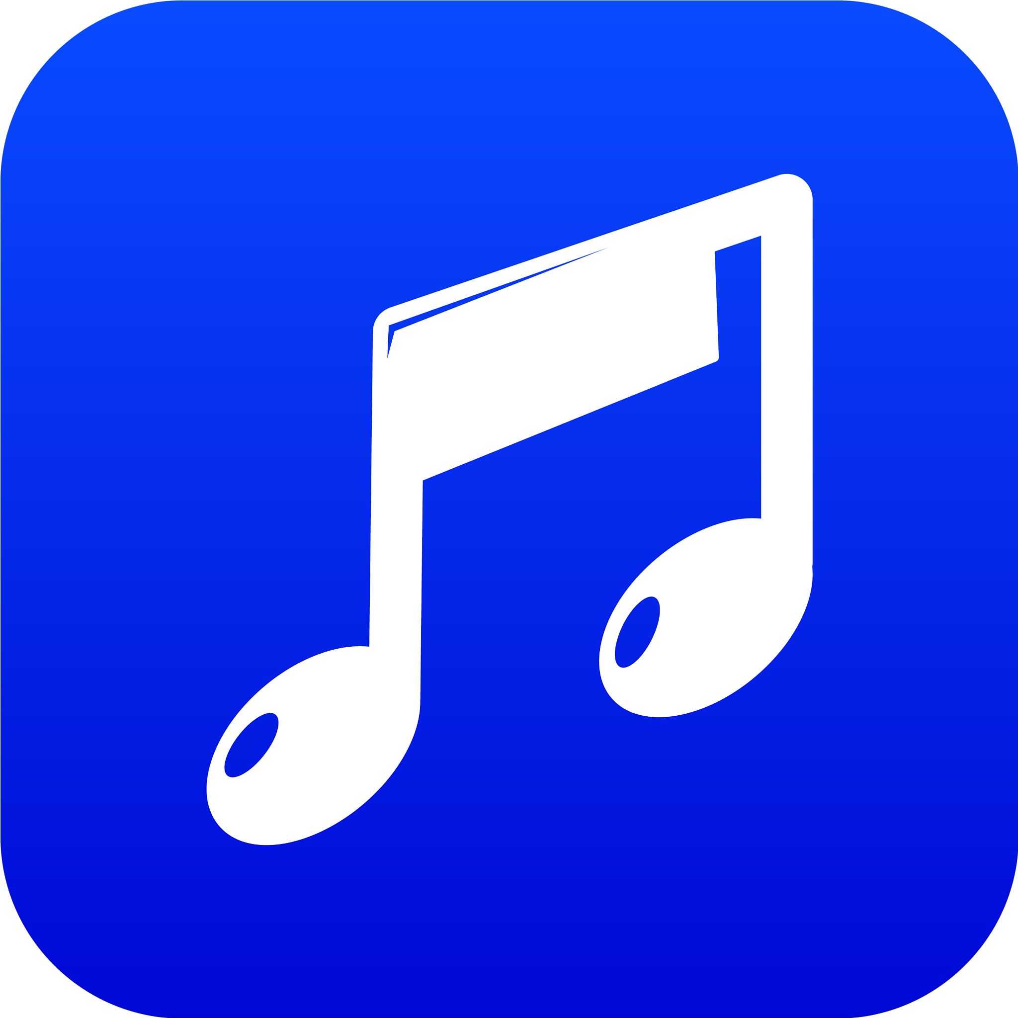 music note icon blue