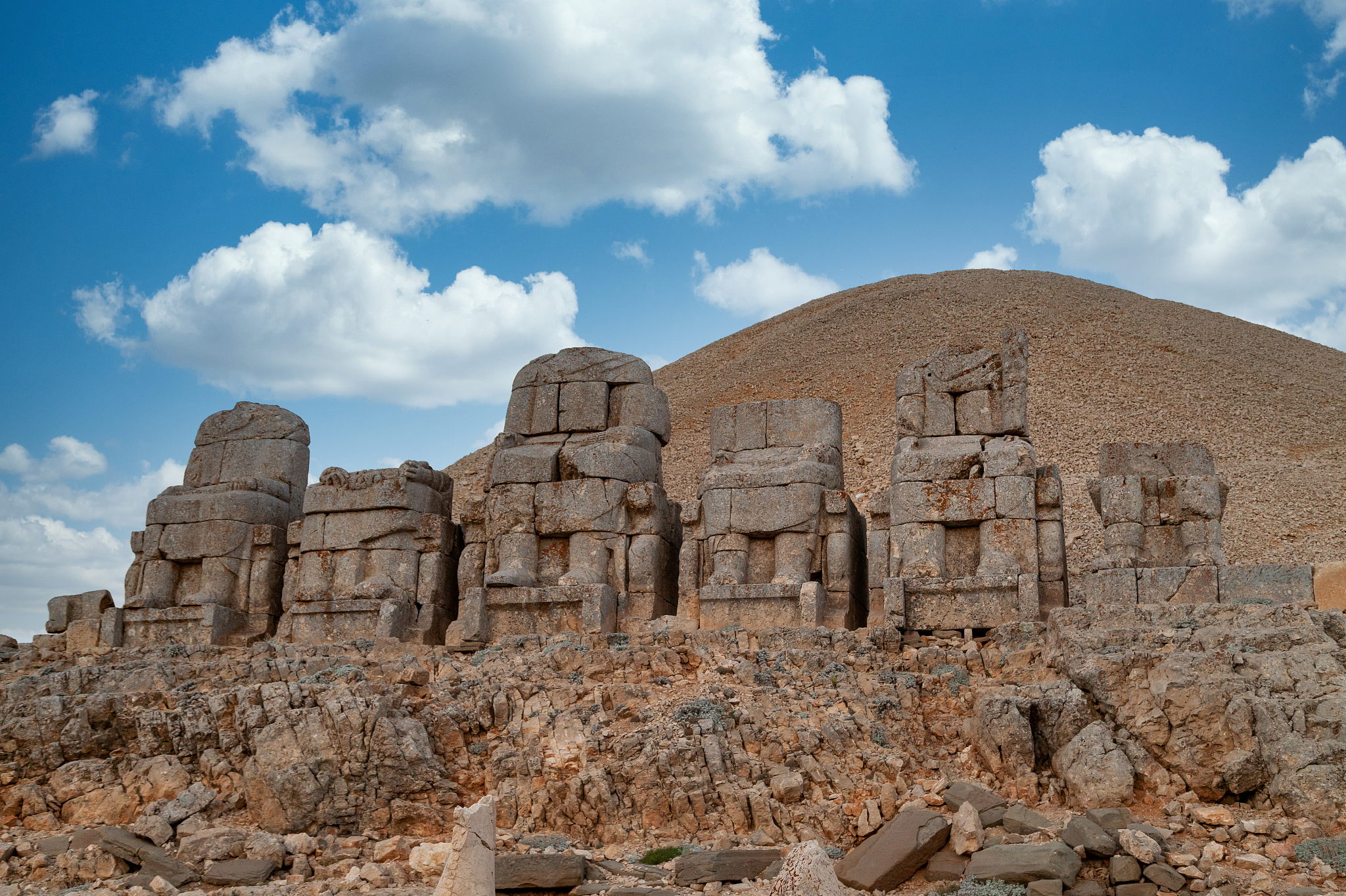 nemrut mountain in adiyaman, turkey.