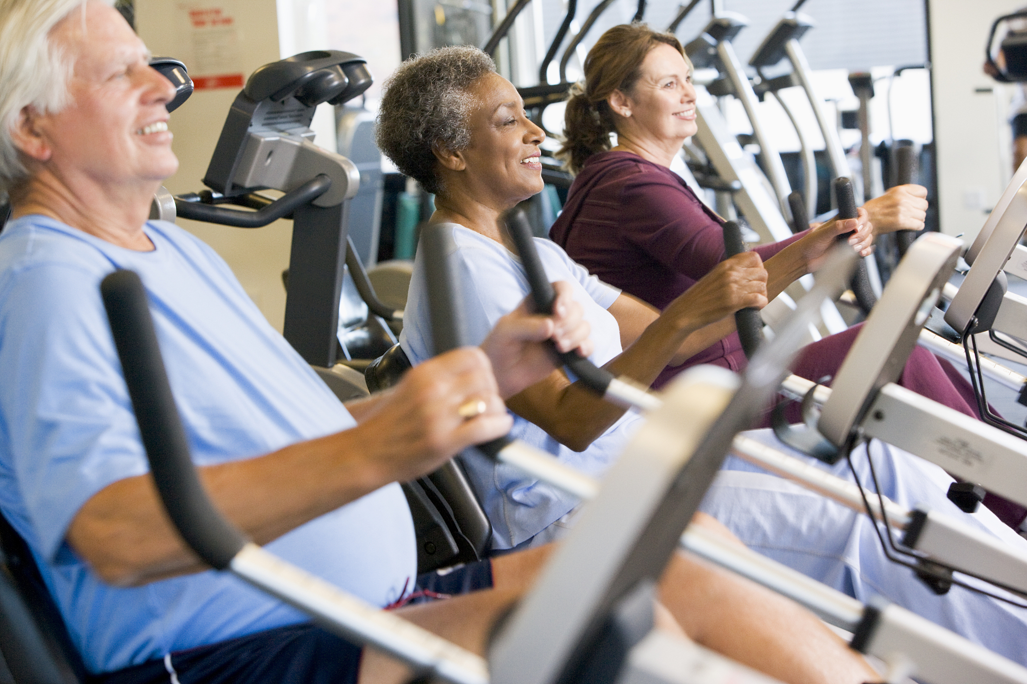 patients working out in gym