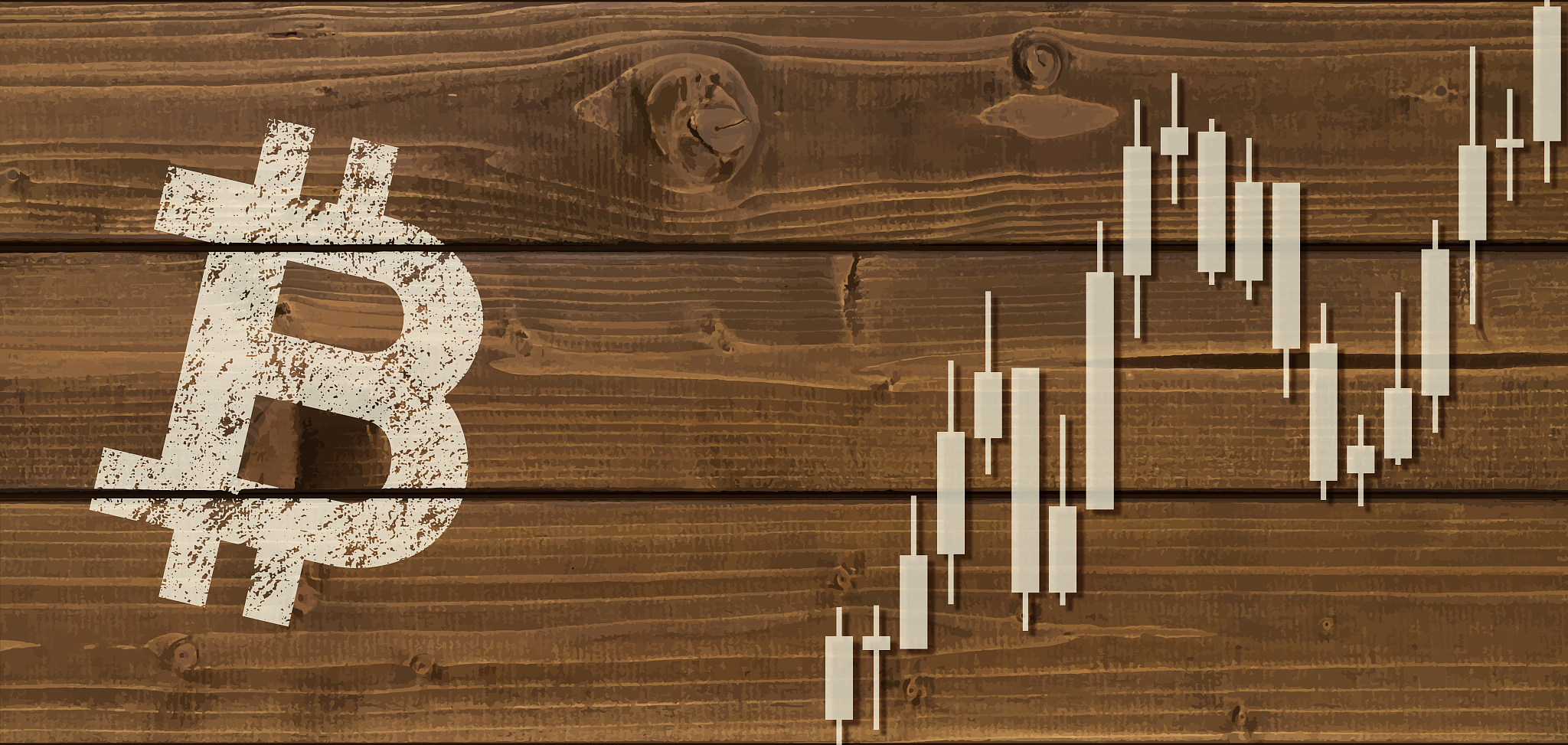 cryptocurrency concept [bitcoin chart on the plank]