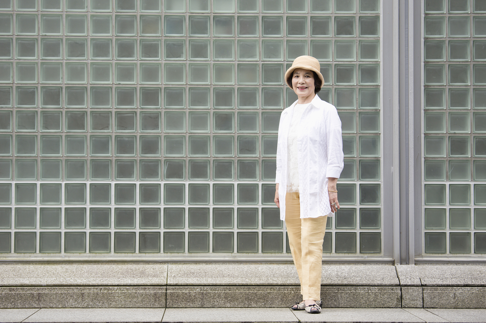 senior woman looking at camera
