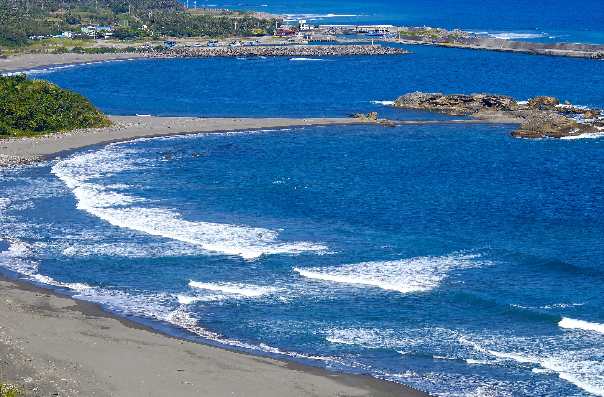 seashore and rocks