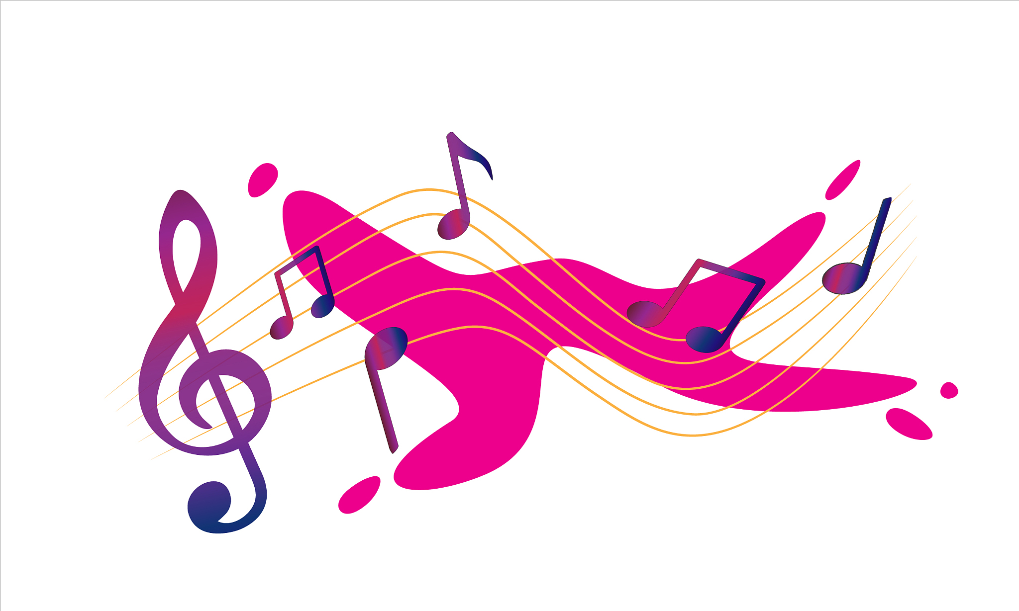 music note logo graphic design