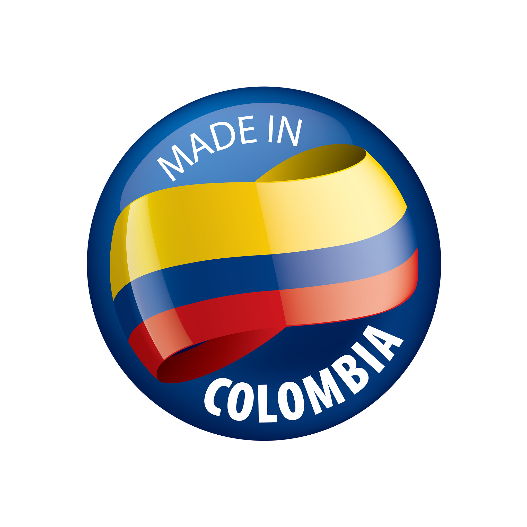 colombi<strong>a</strong> flag on a white