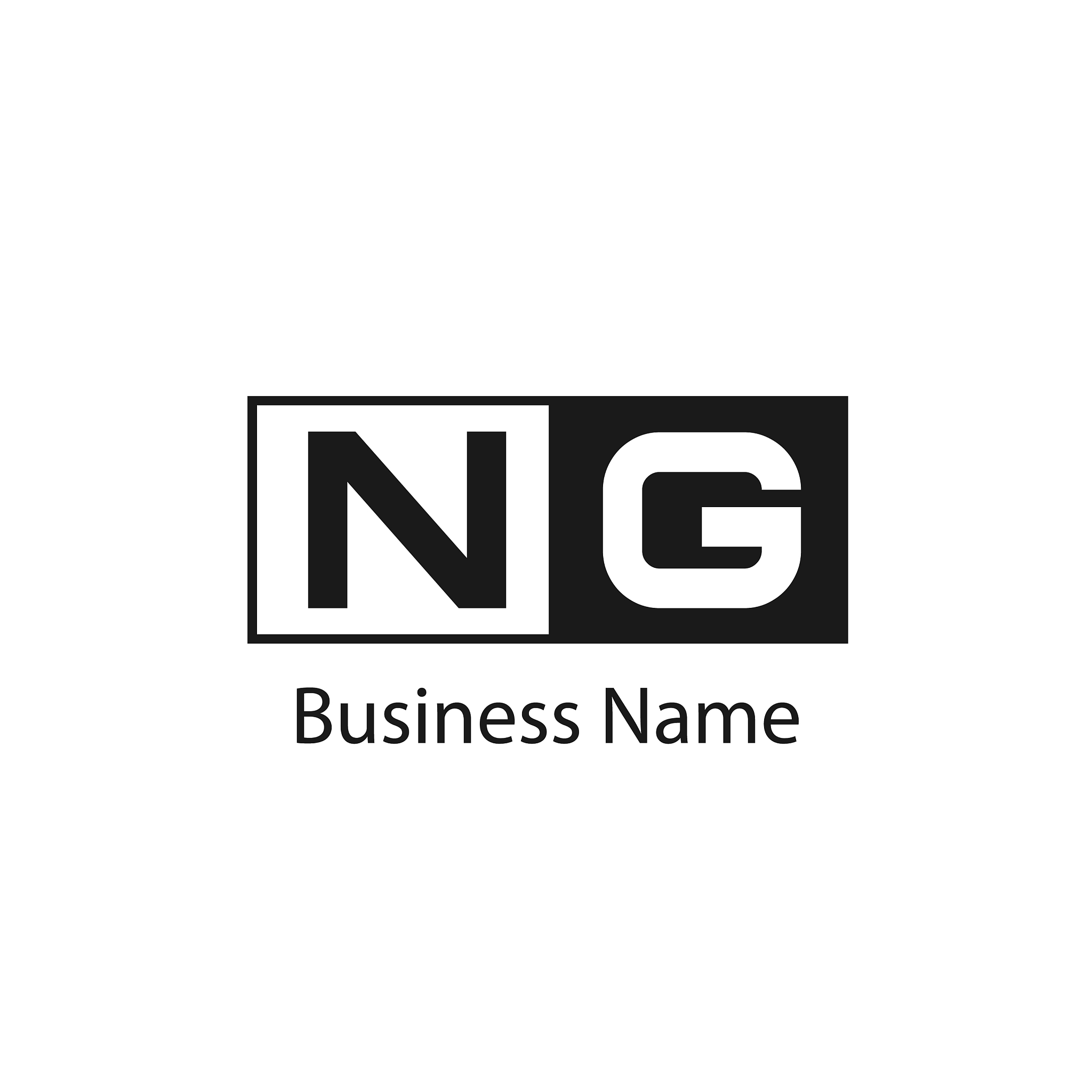 initial letter ng logo template design