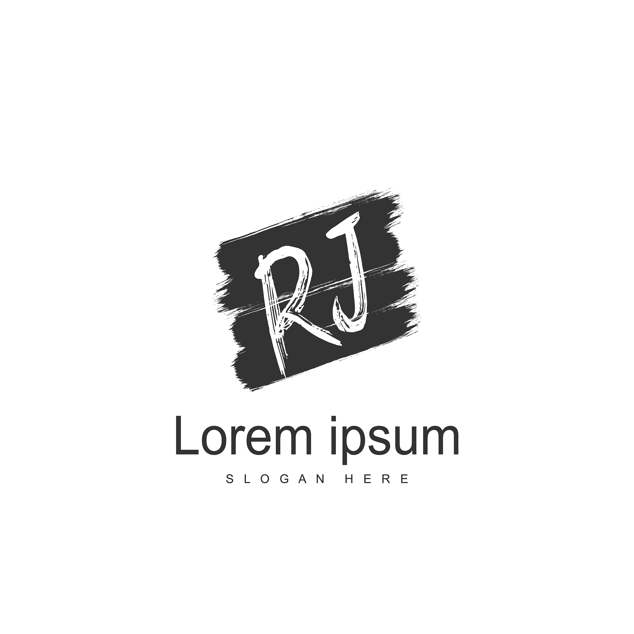 rj logo template design initial letter logo design
