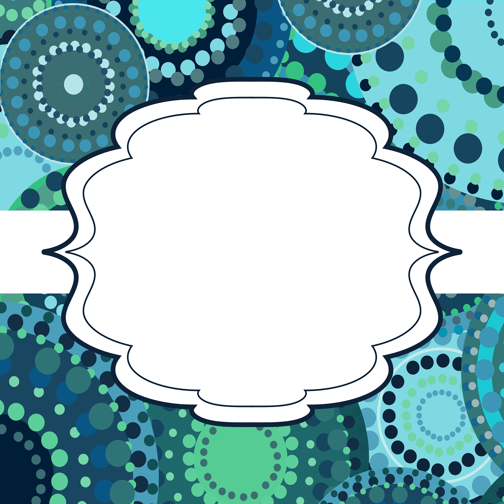 patterned frame background invitation circular