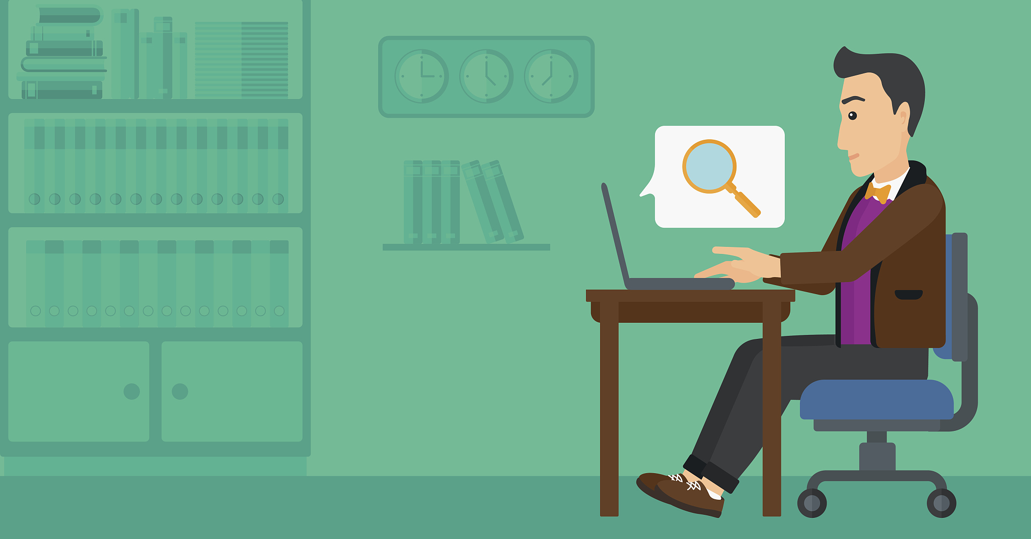 man working in office