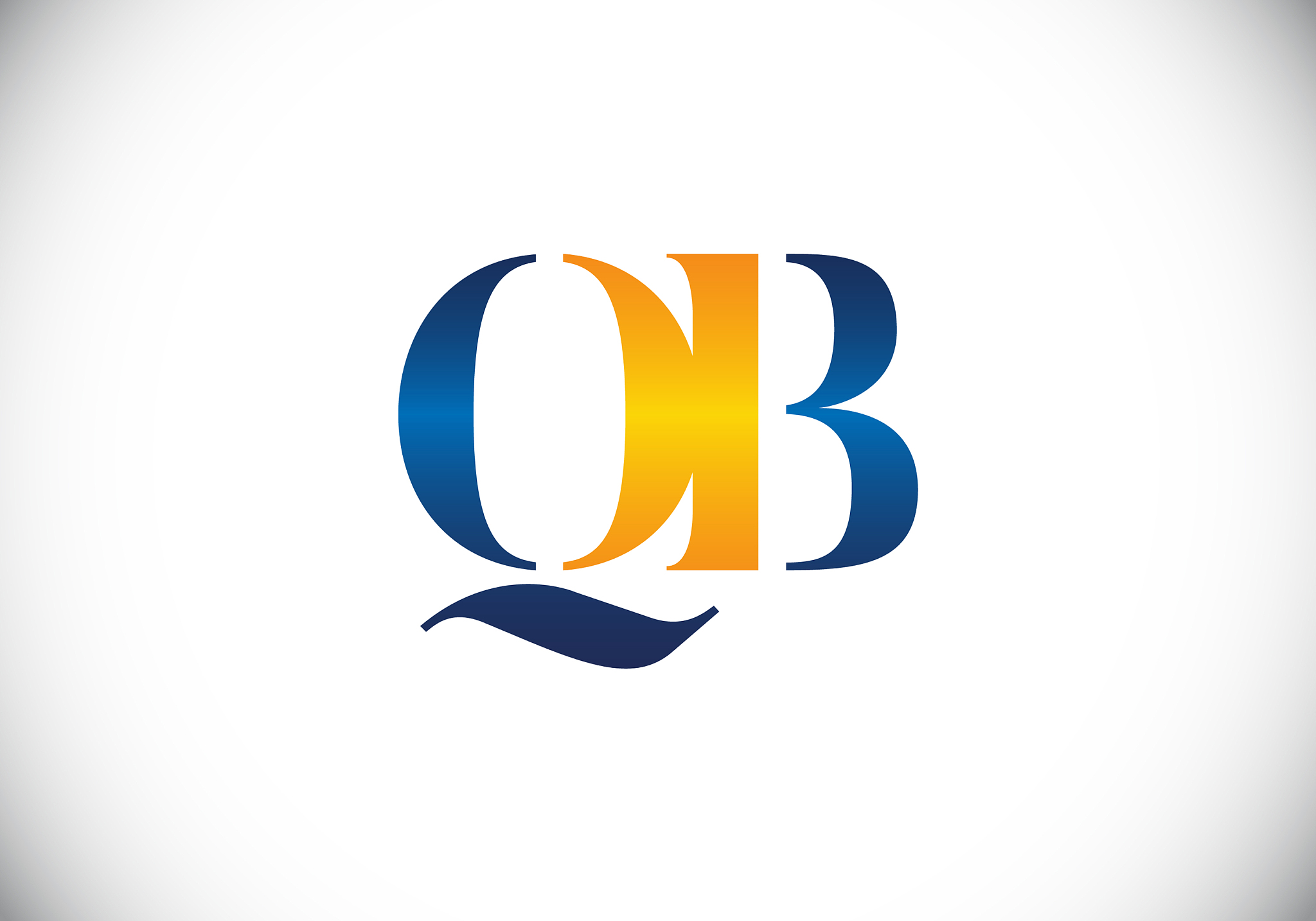 initial monogram letter q b logo design template
