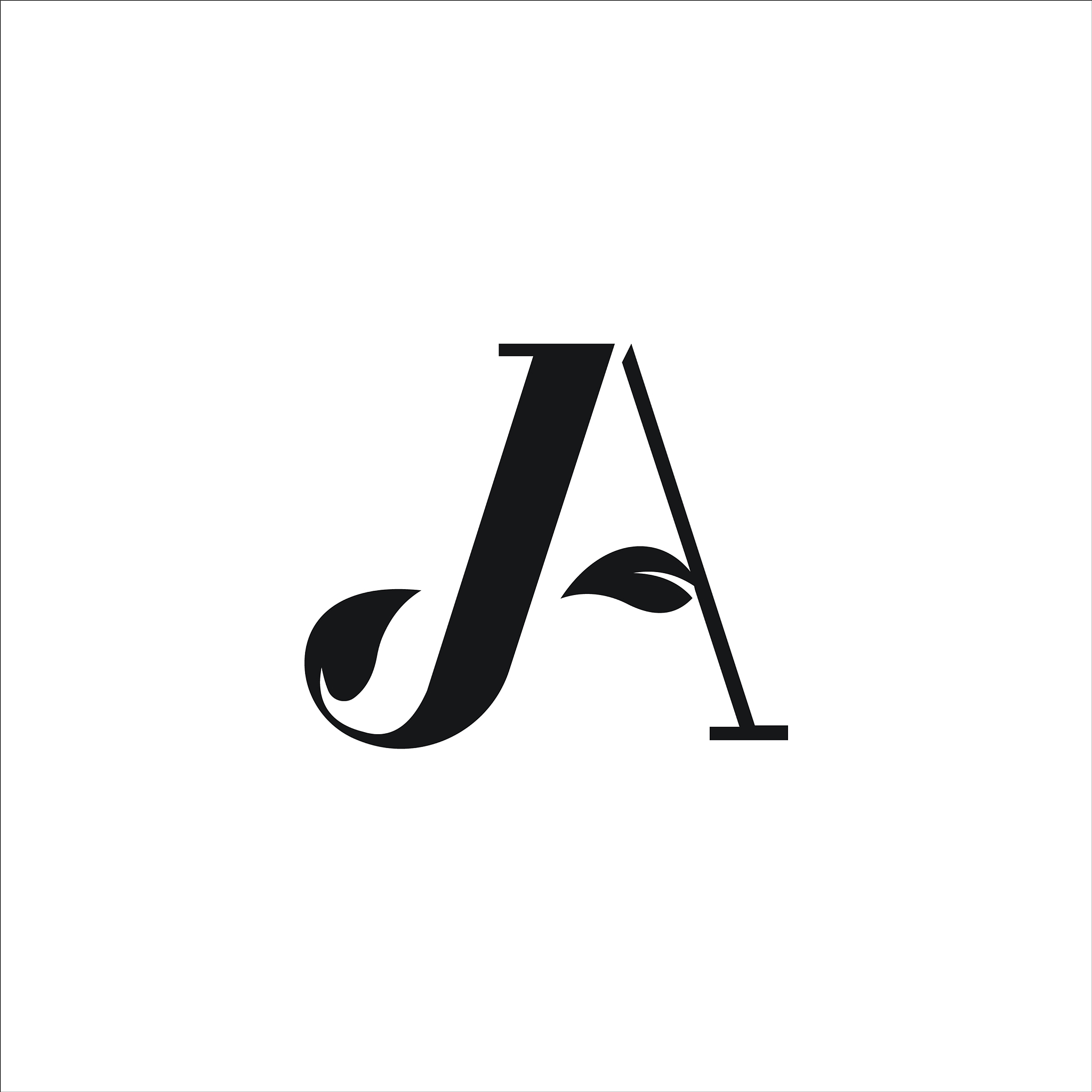 initial letter ja or aj logo design template