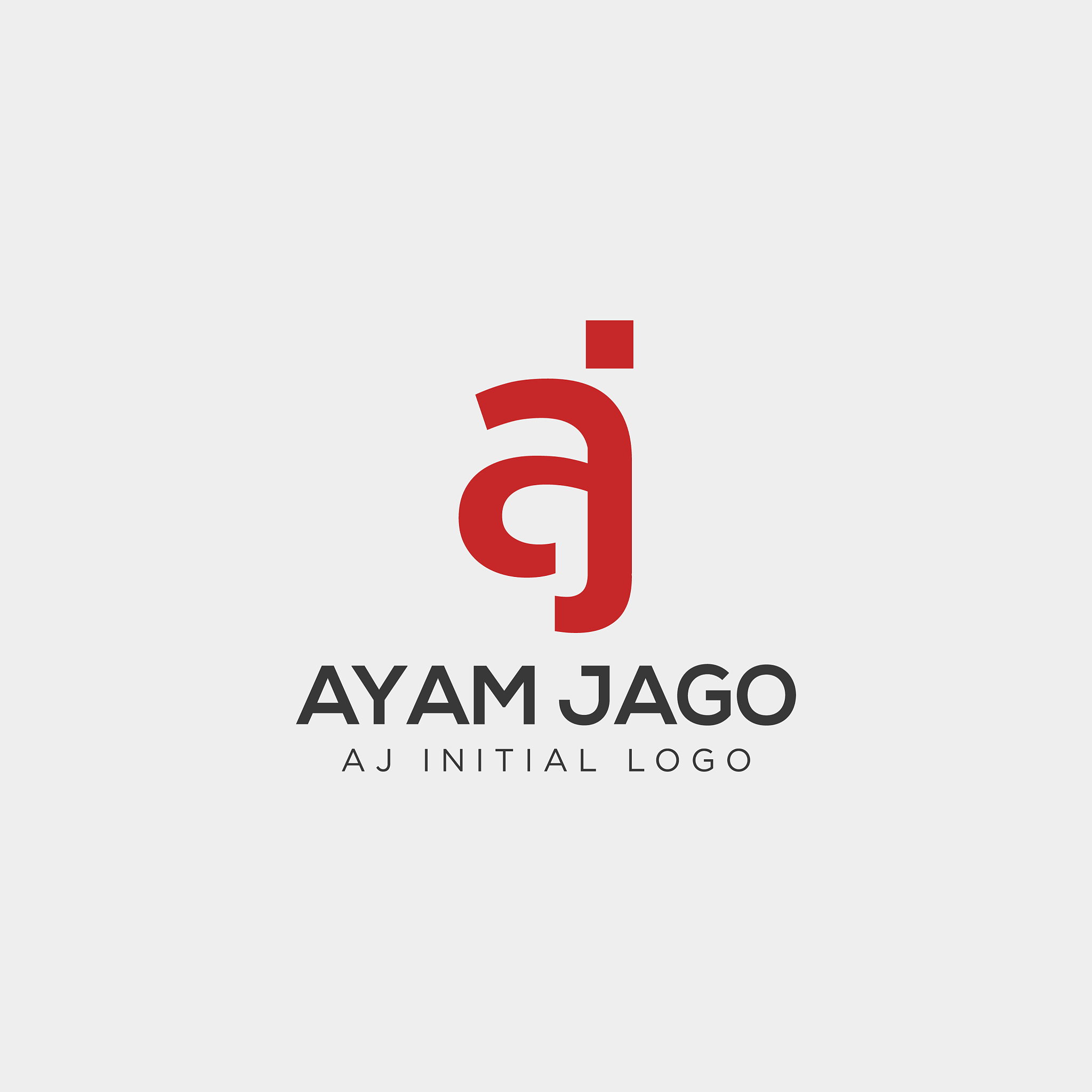 letter aj creative logo template with business