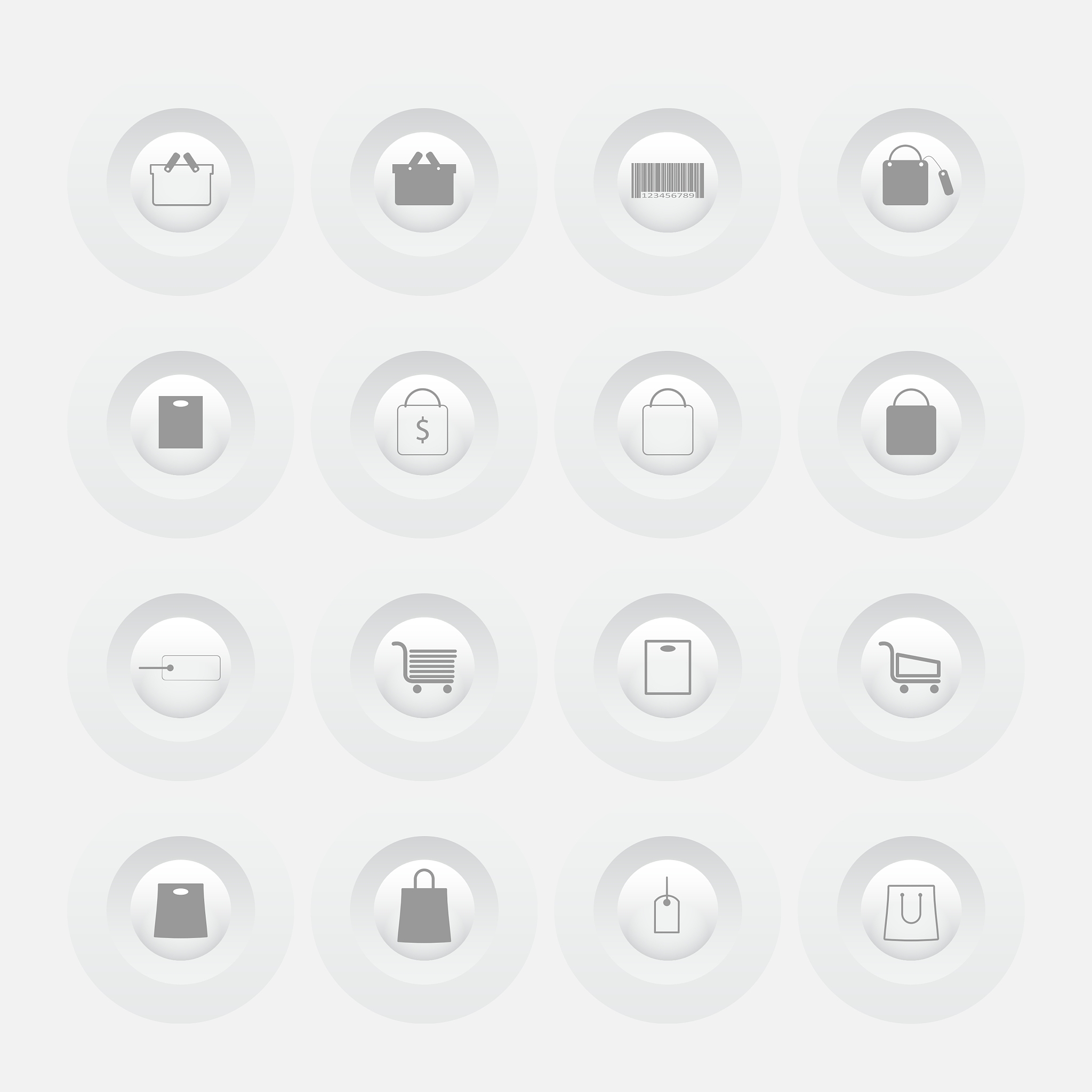 button shopping icons web design menu template