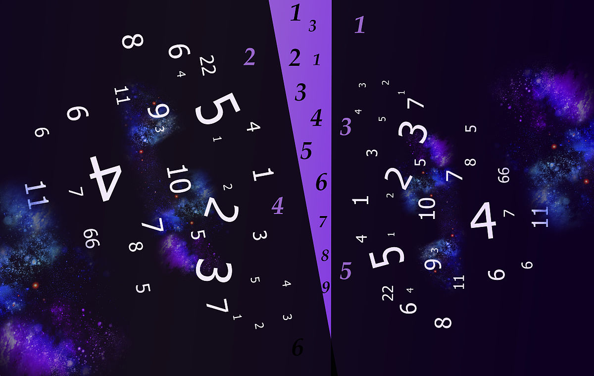 空间背景和数字,数字命理学