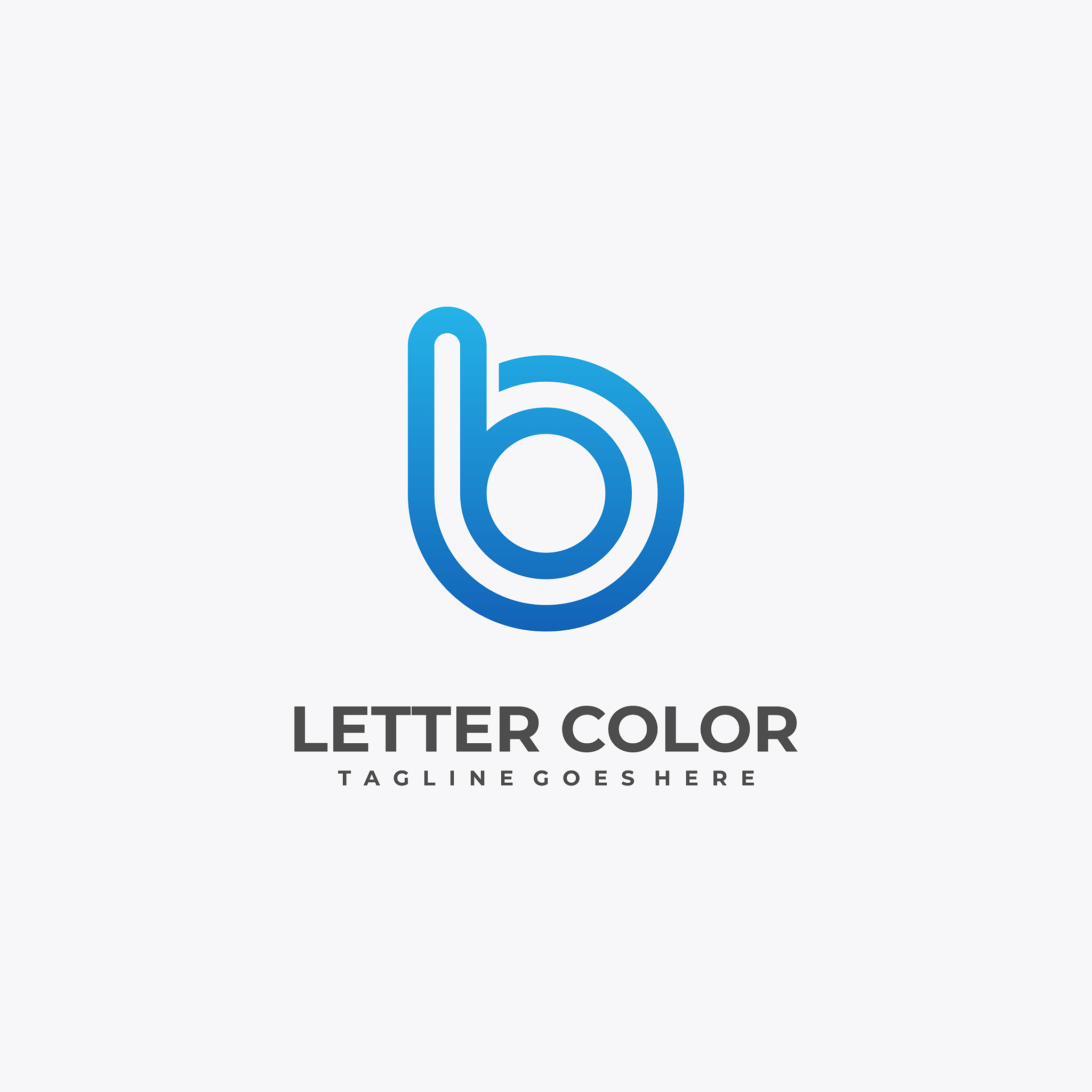 logo abstract letter b gradient colorful
