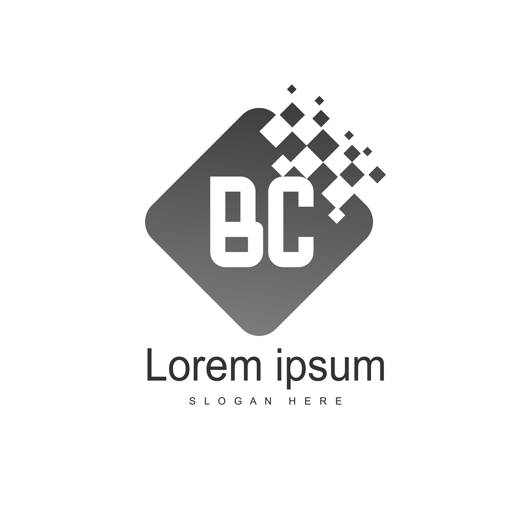 letter logo bc template design