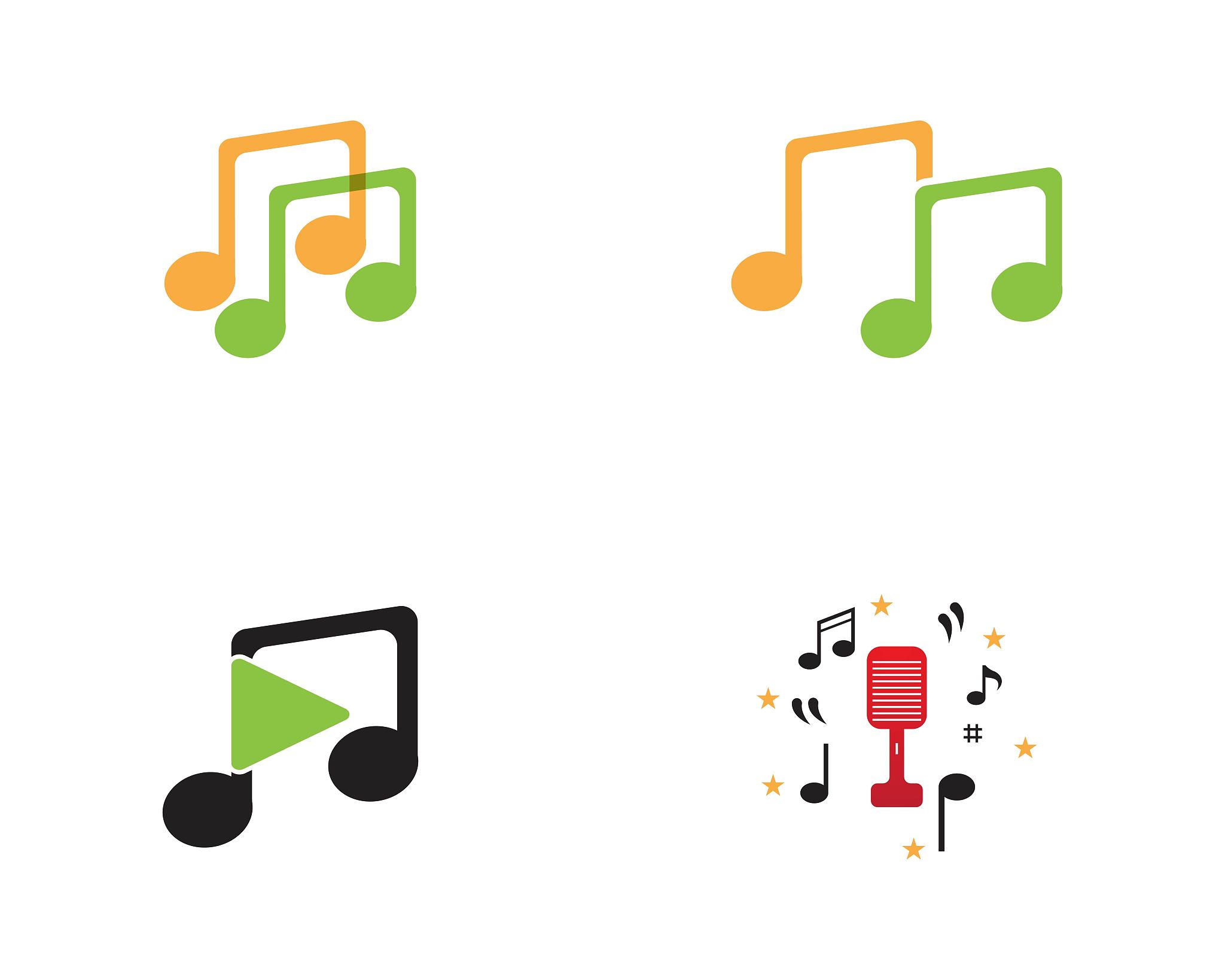 note music icon template