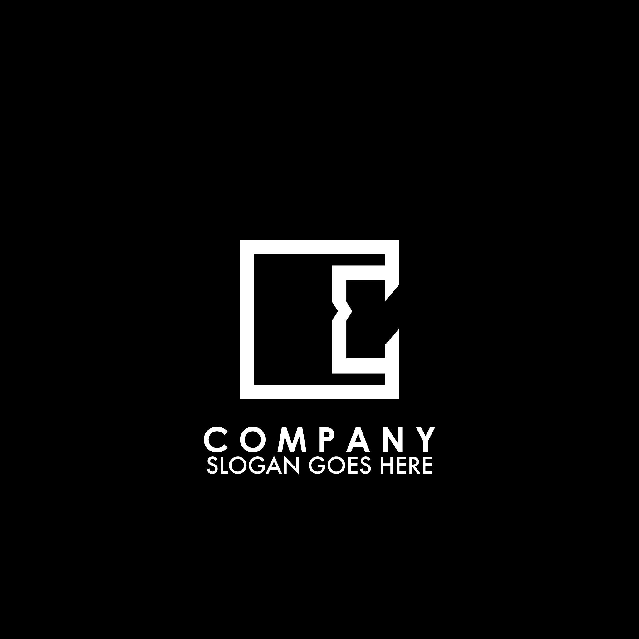 monogram logo e initial letter looping linked