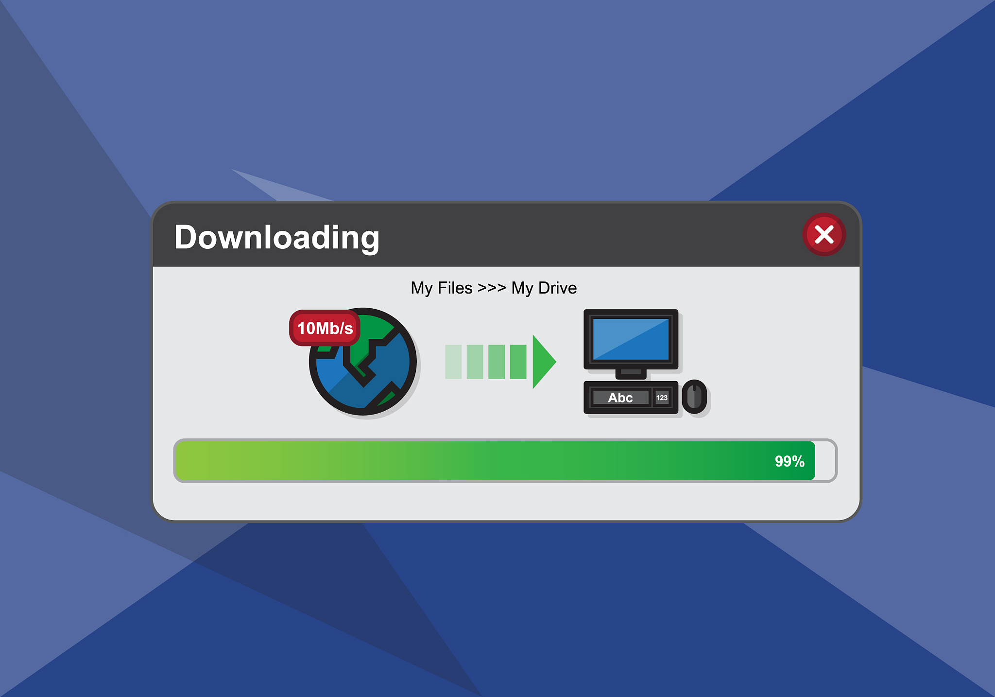 downloading process screen