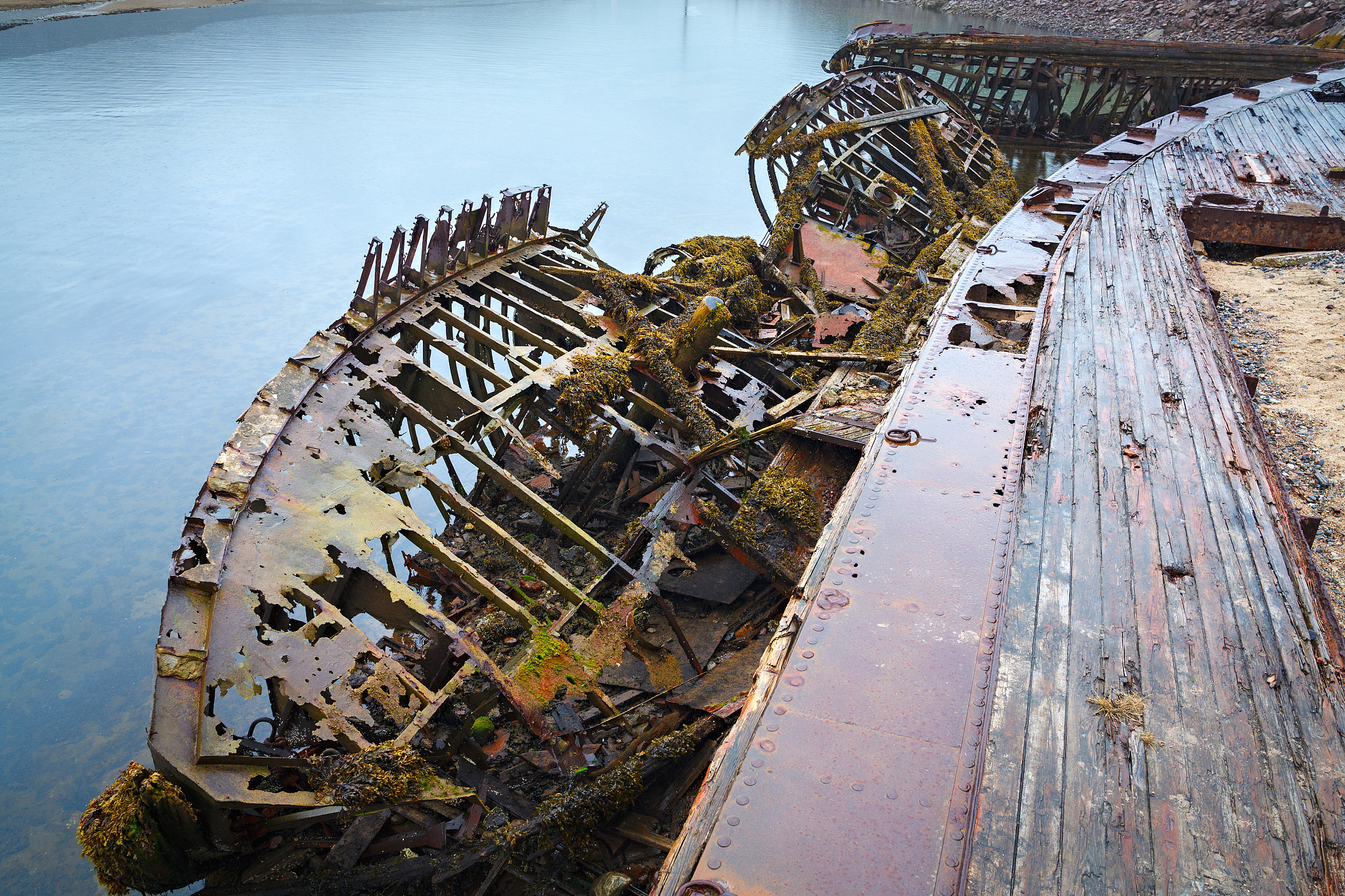 graveyard of ships in the north beyond the arctic circle.