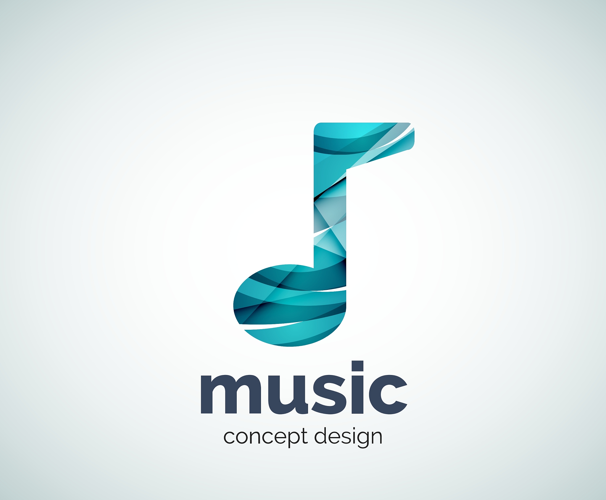 music note logo template