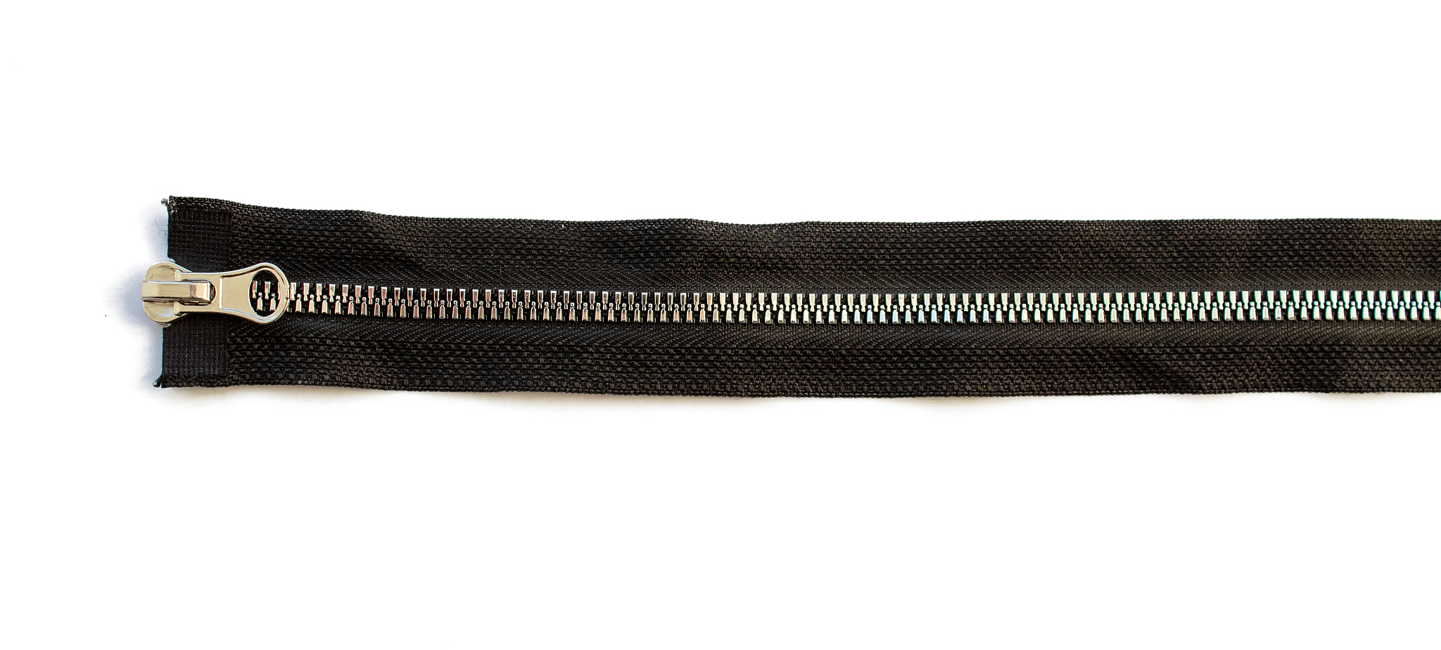 metal close zipper closeup