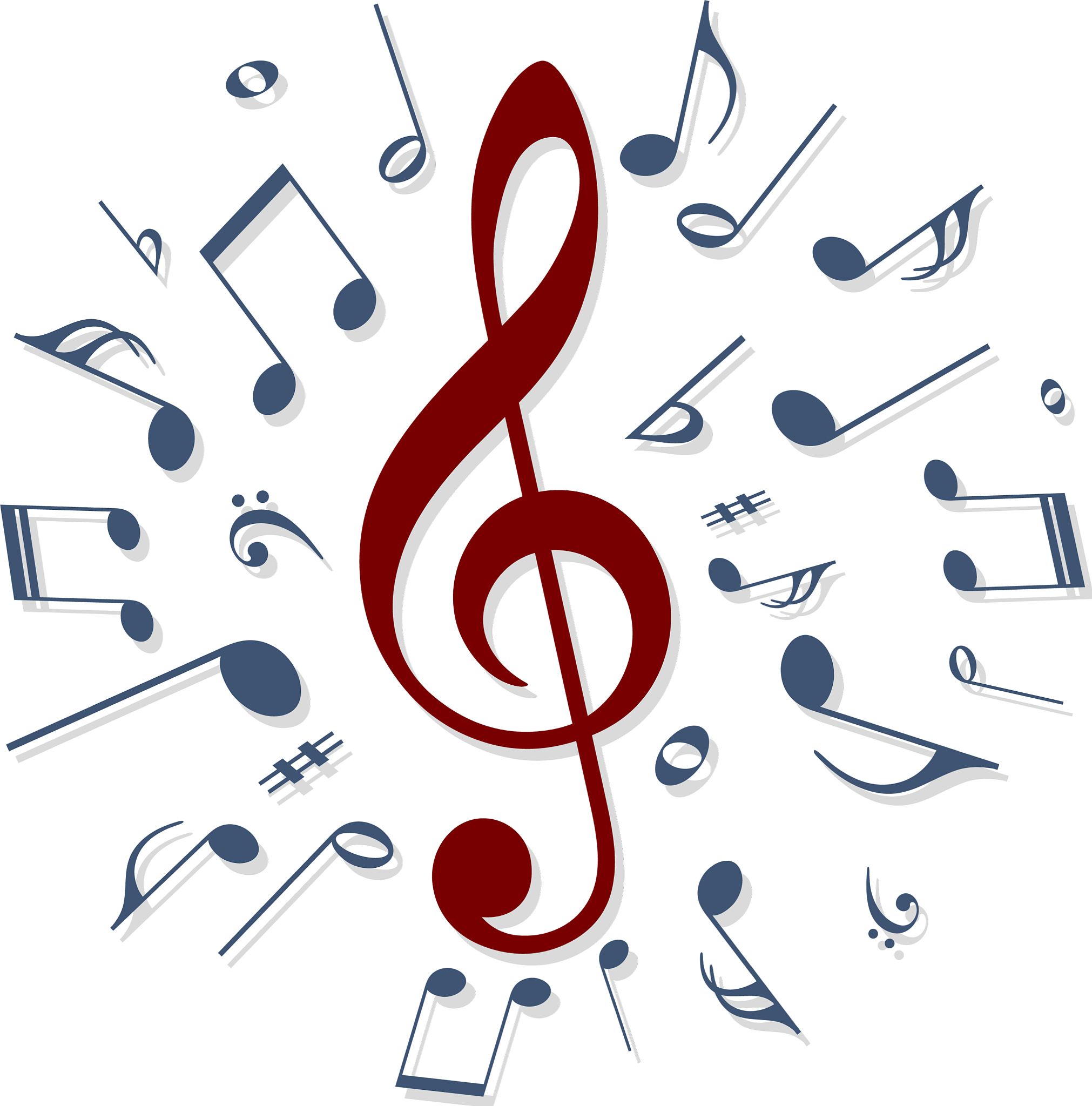 logo with music notes