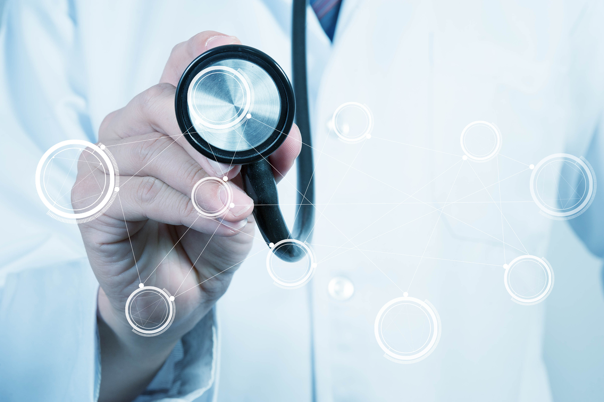 doctor use stethoscope, medical concept