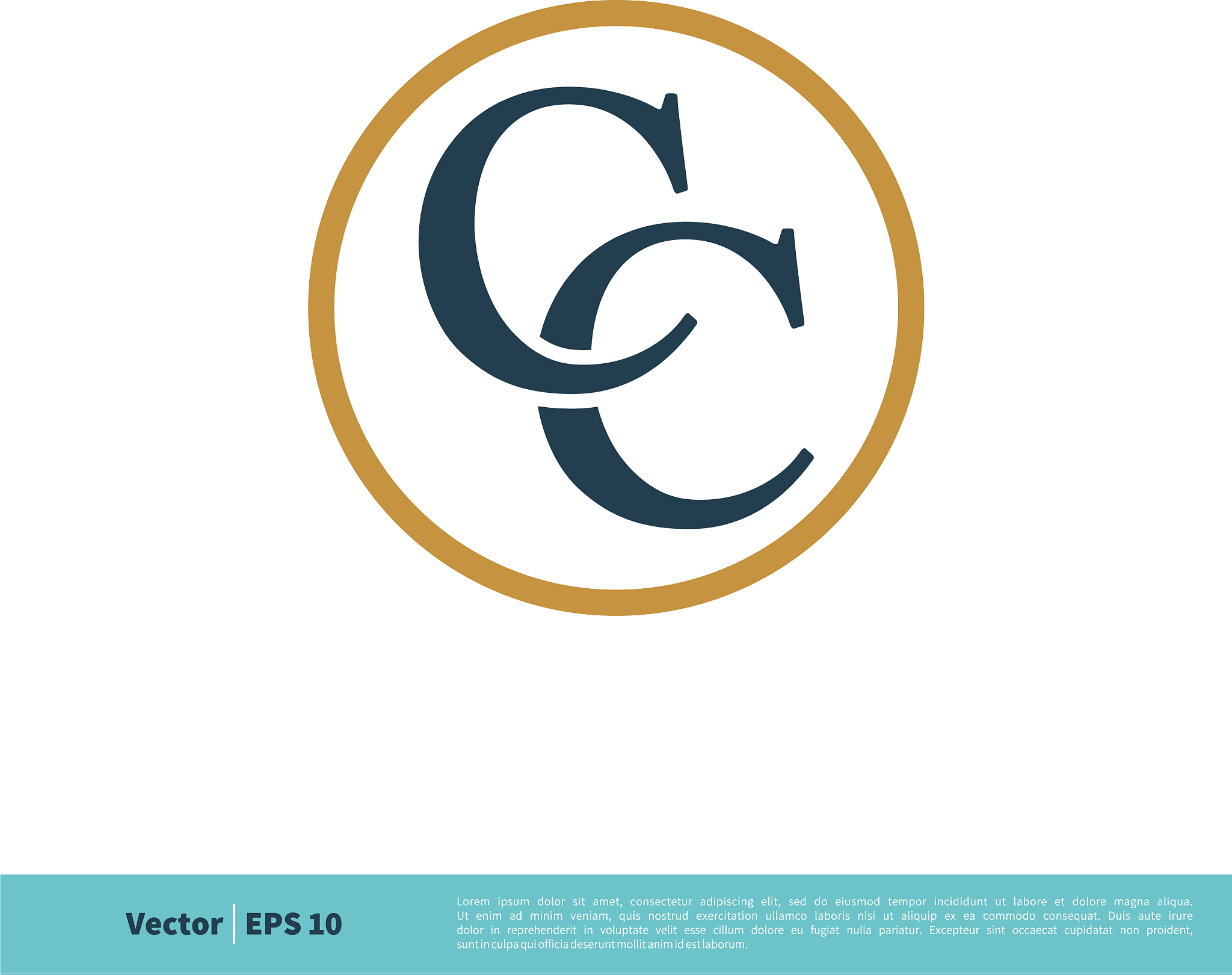 letter c circle icon logo template design eps 10