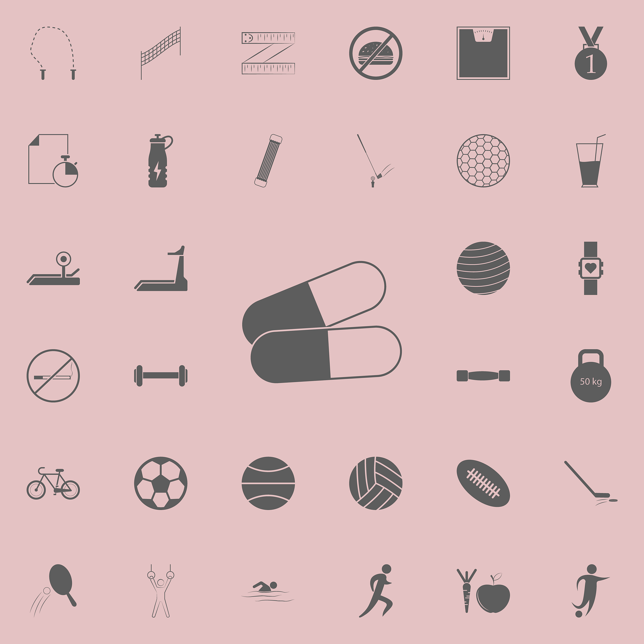 pills icon. detailed set of sport icons. premium quality graphic