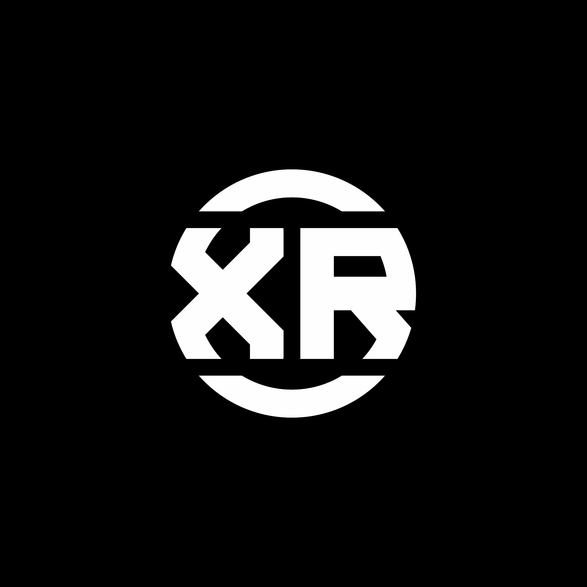 xr logo monogram isolated on circle element