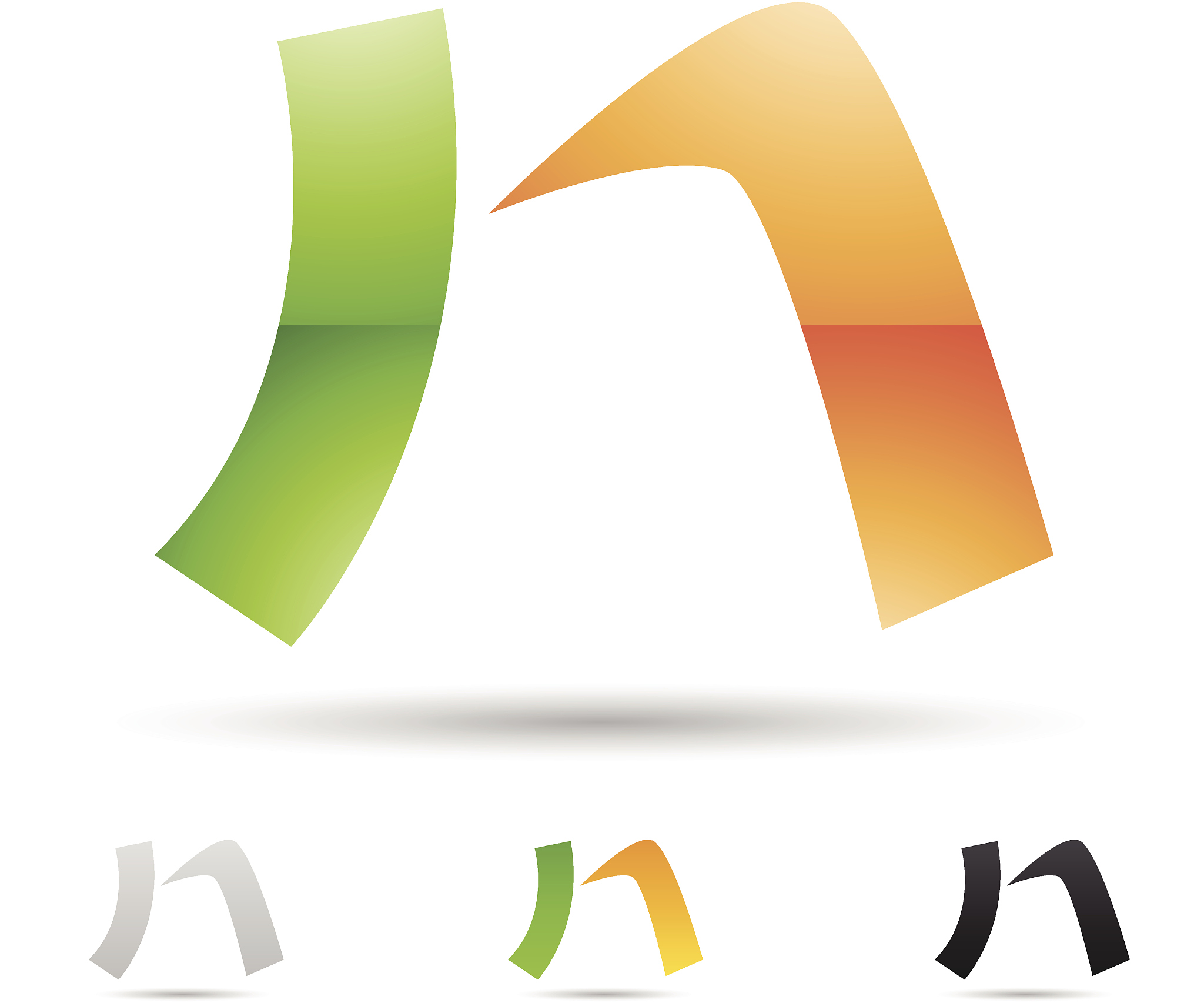 abstract icon for letter n