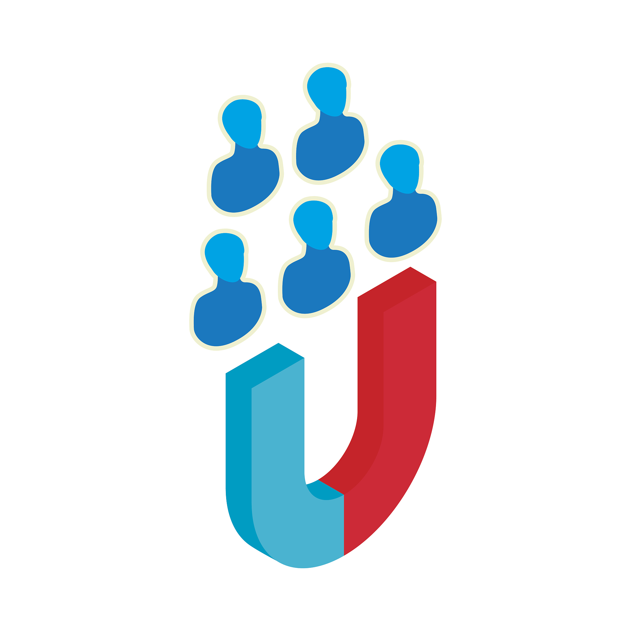 attracting clients to business icon, isometric 3d
