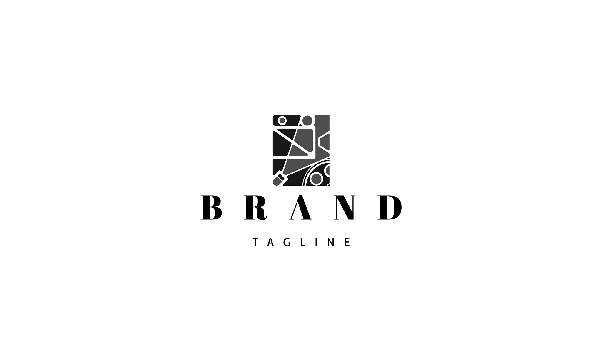 logo on which an abstract image a camera