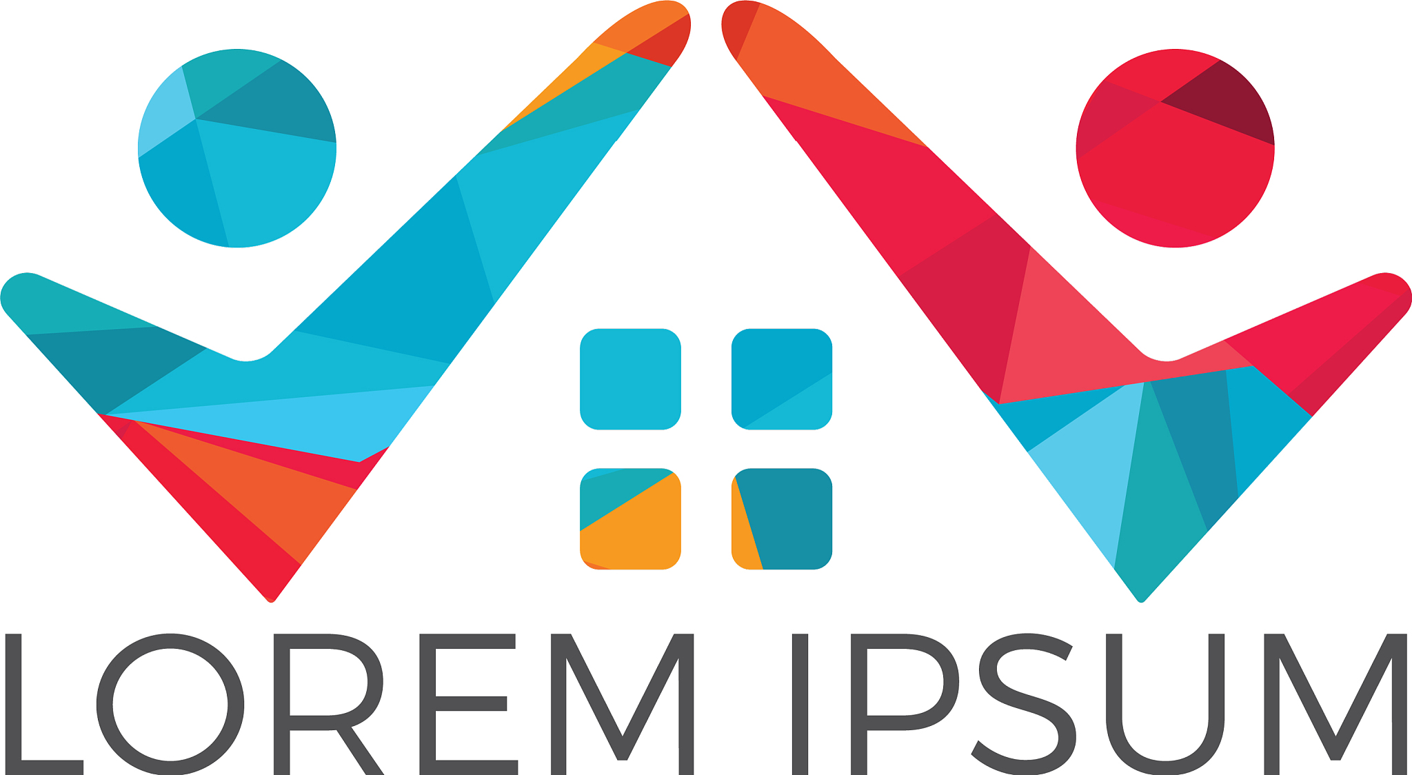 house and people logo design