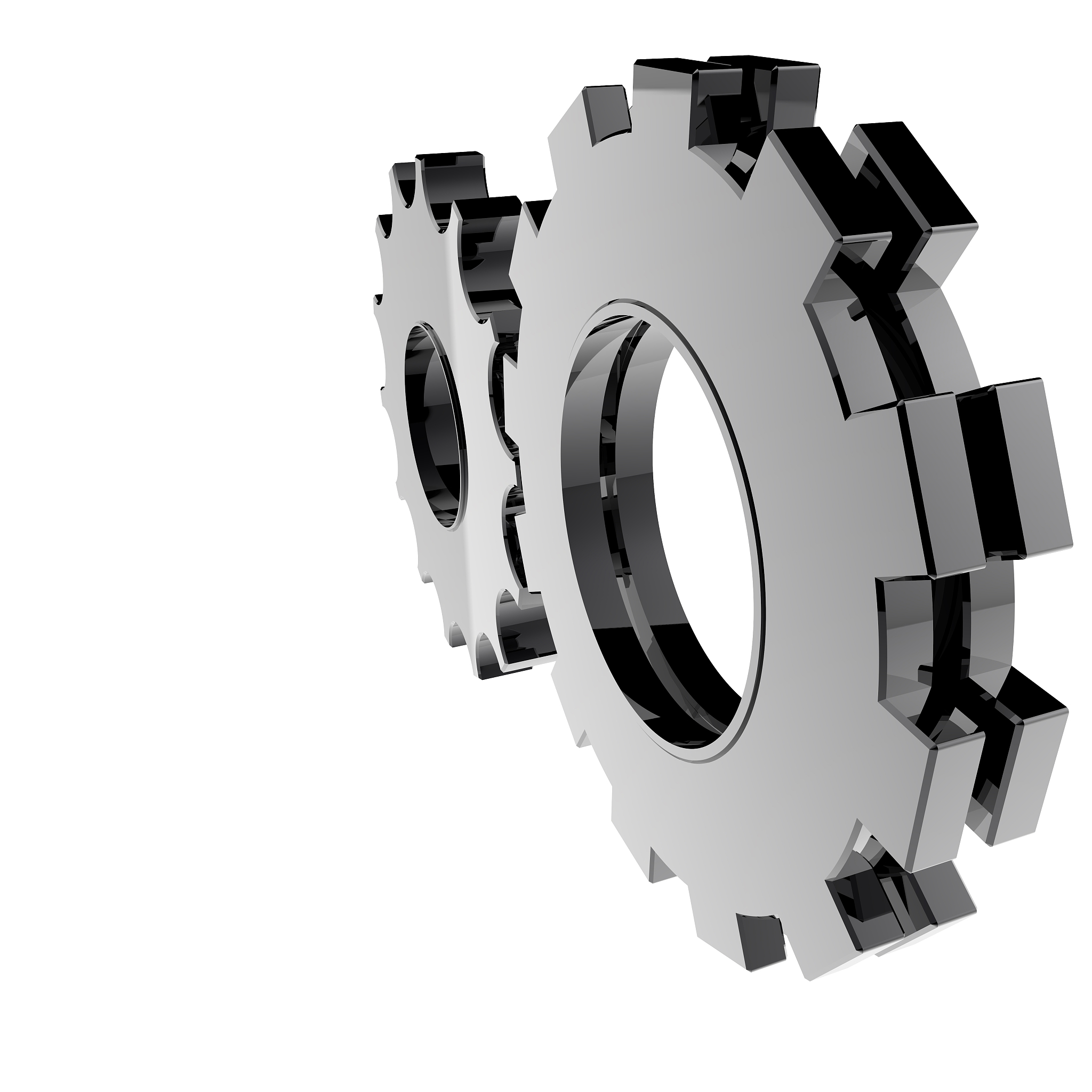3d cog gear on white background