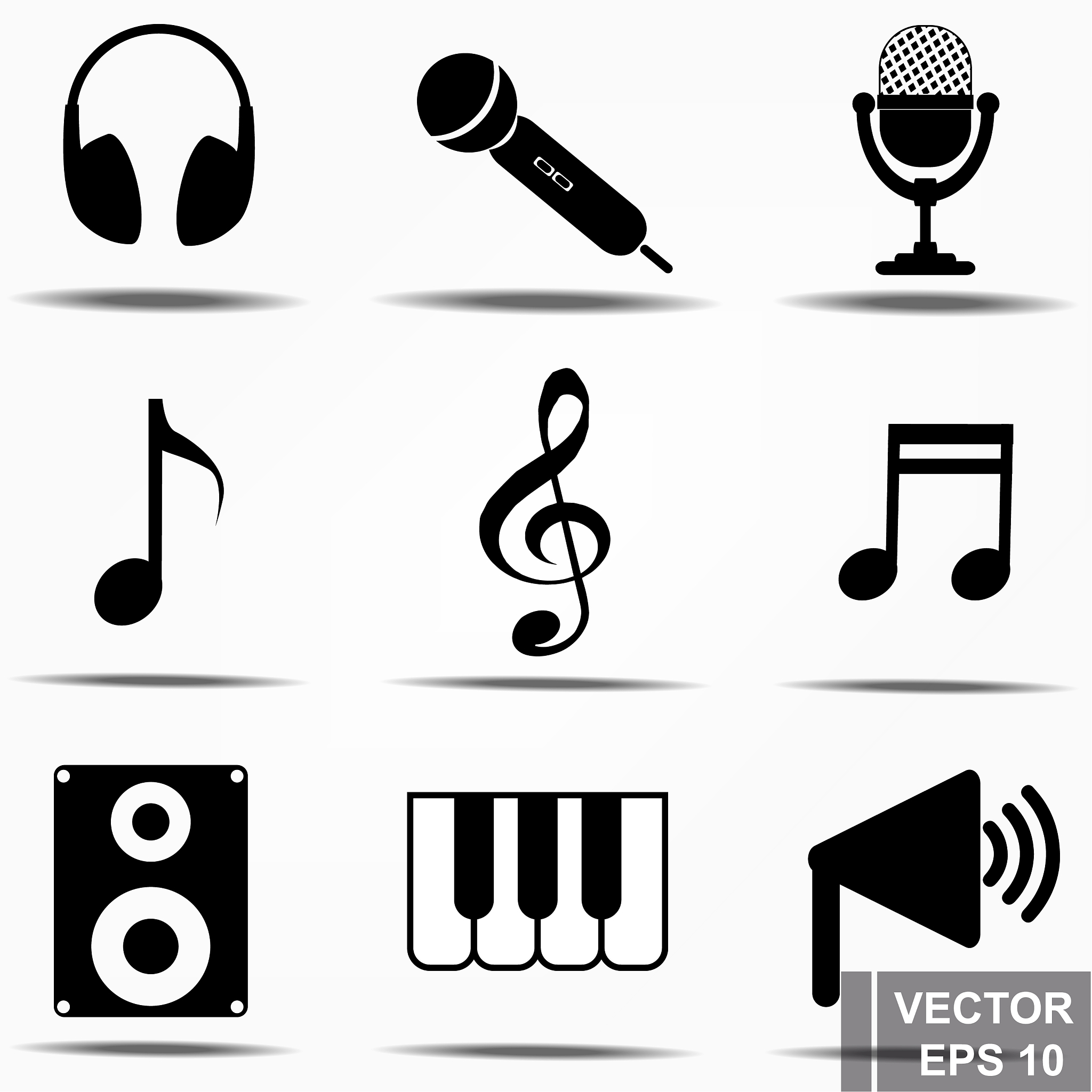 notes set music sounds for your design
