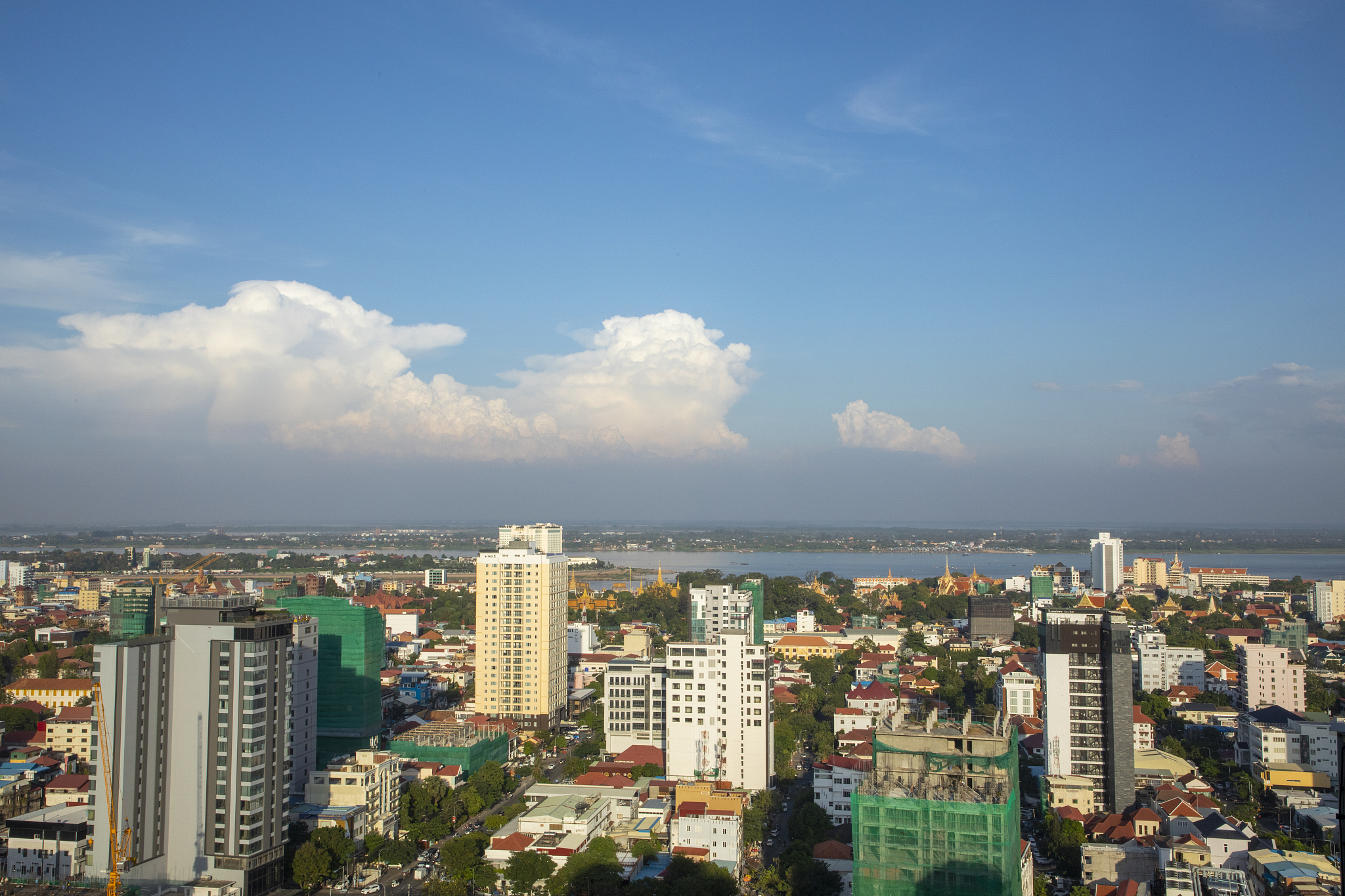 phnom penh over view at day time