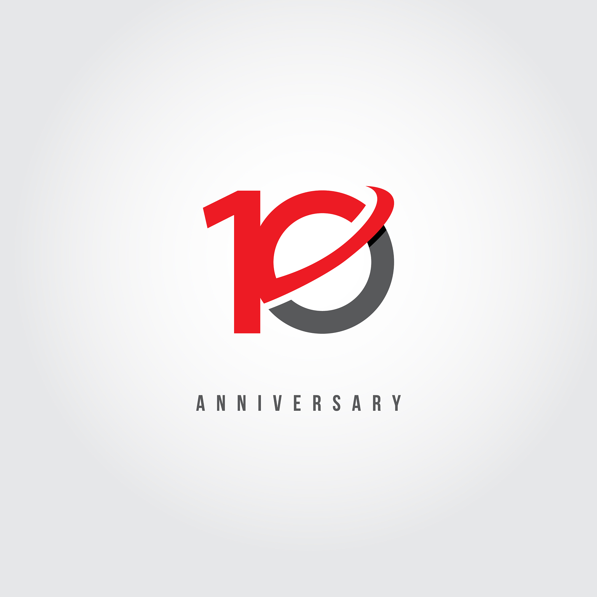 10 year anniversary template design