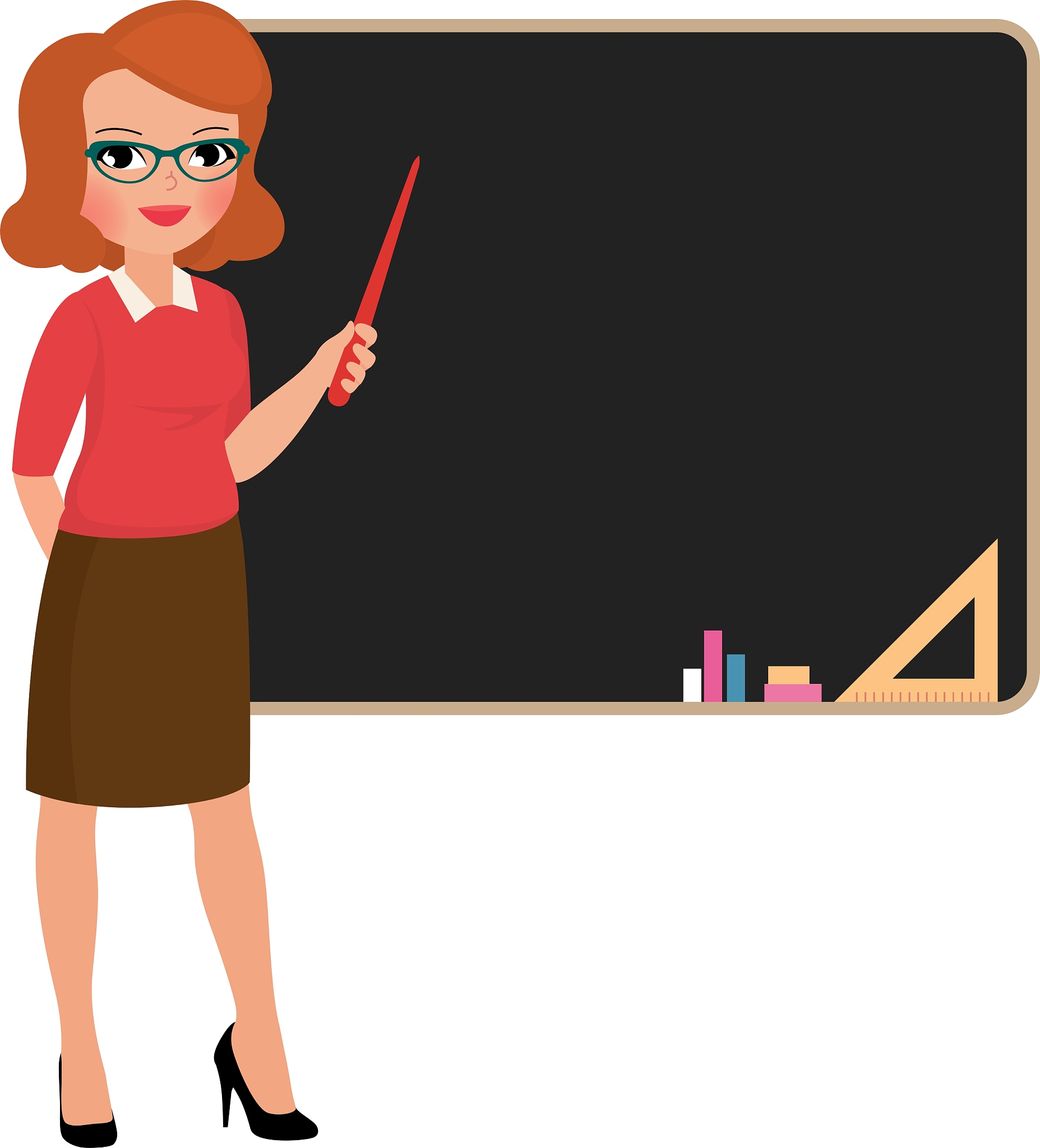 teacher at the blackboard