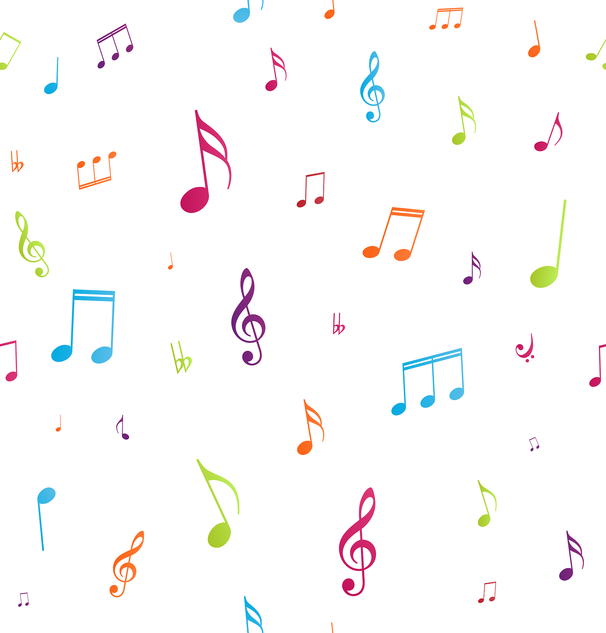 colorful music notes background