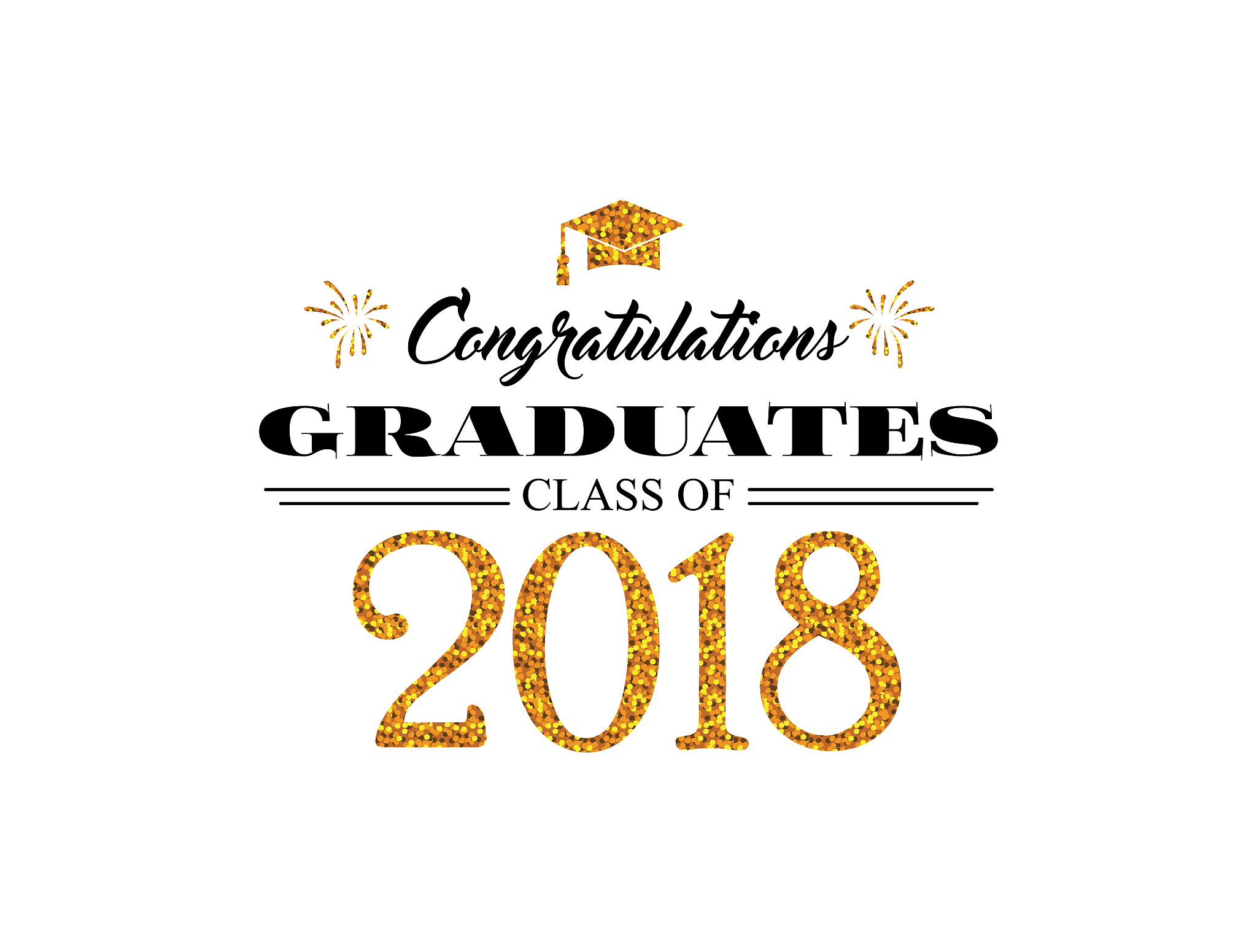 graduation wishes overlays, lettering labels design. template fo