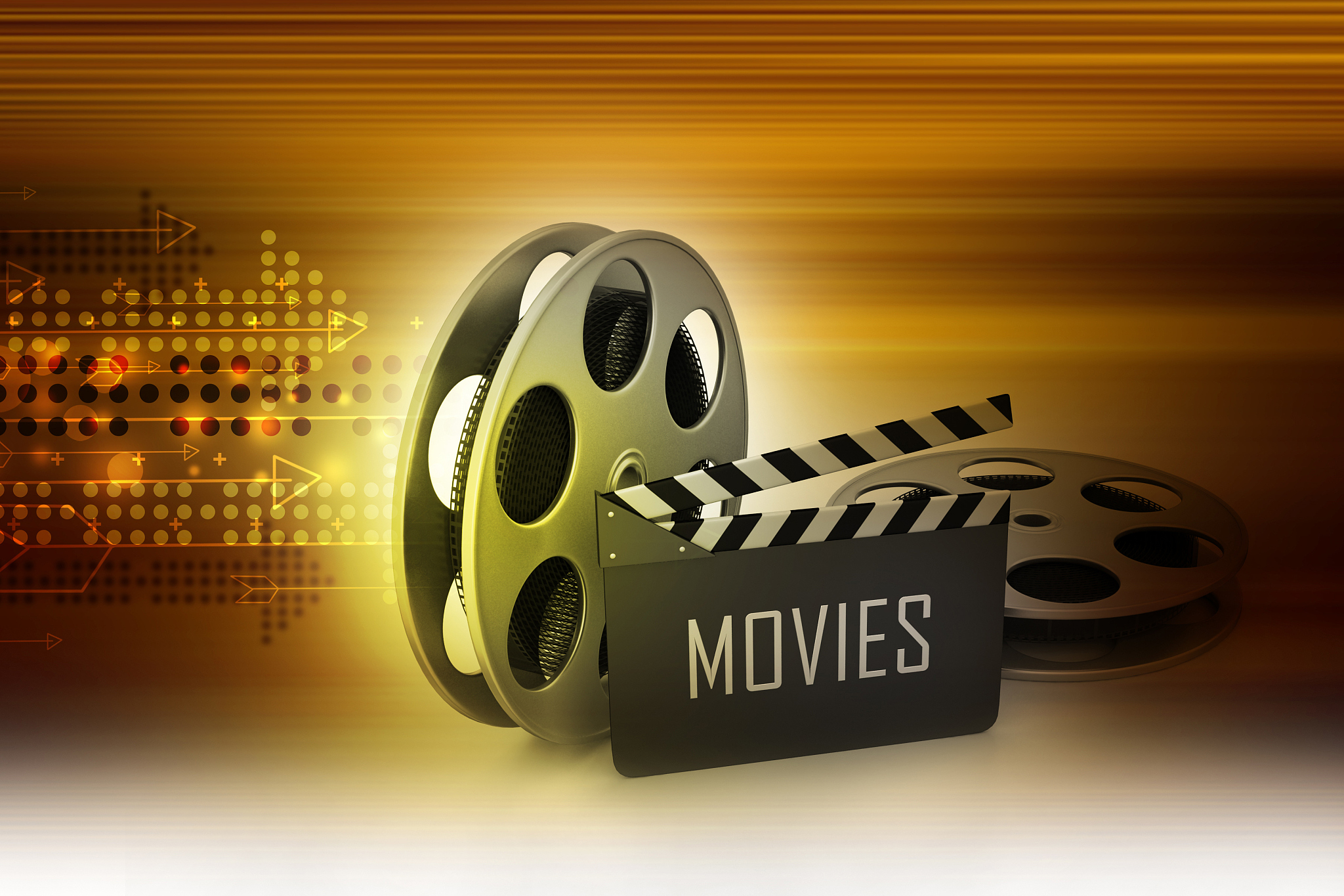 film reels and clapper board