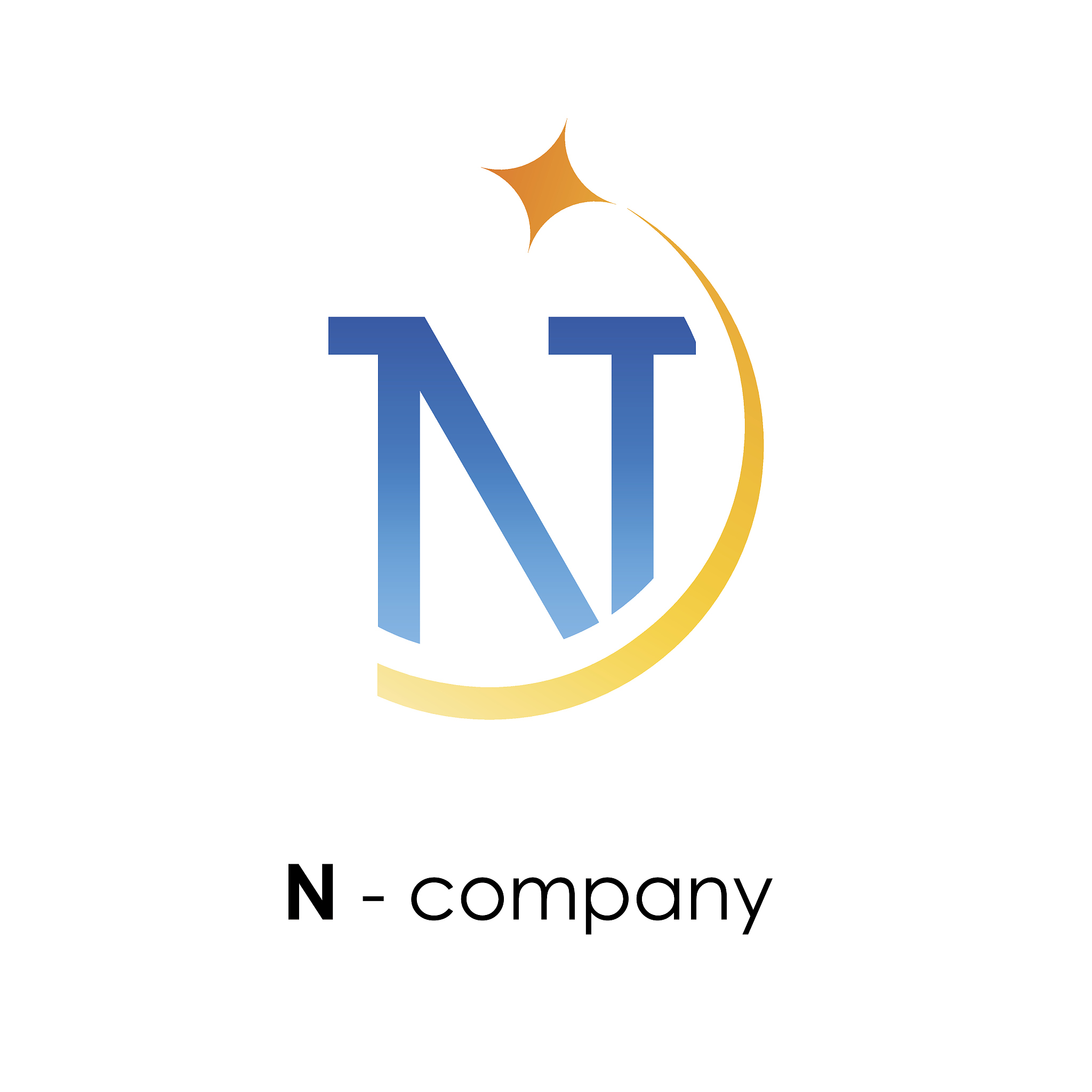 vector sign letter n with star
