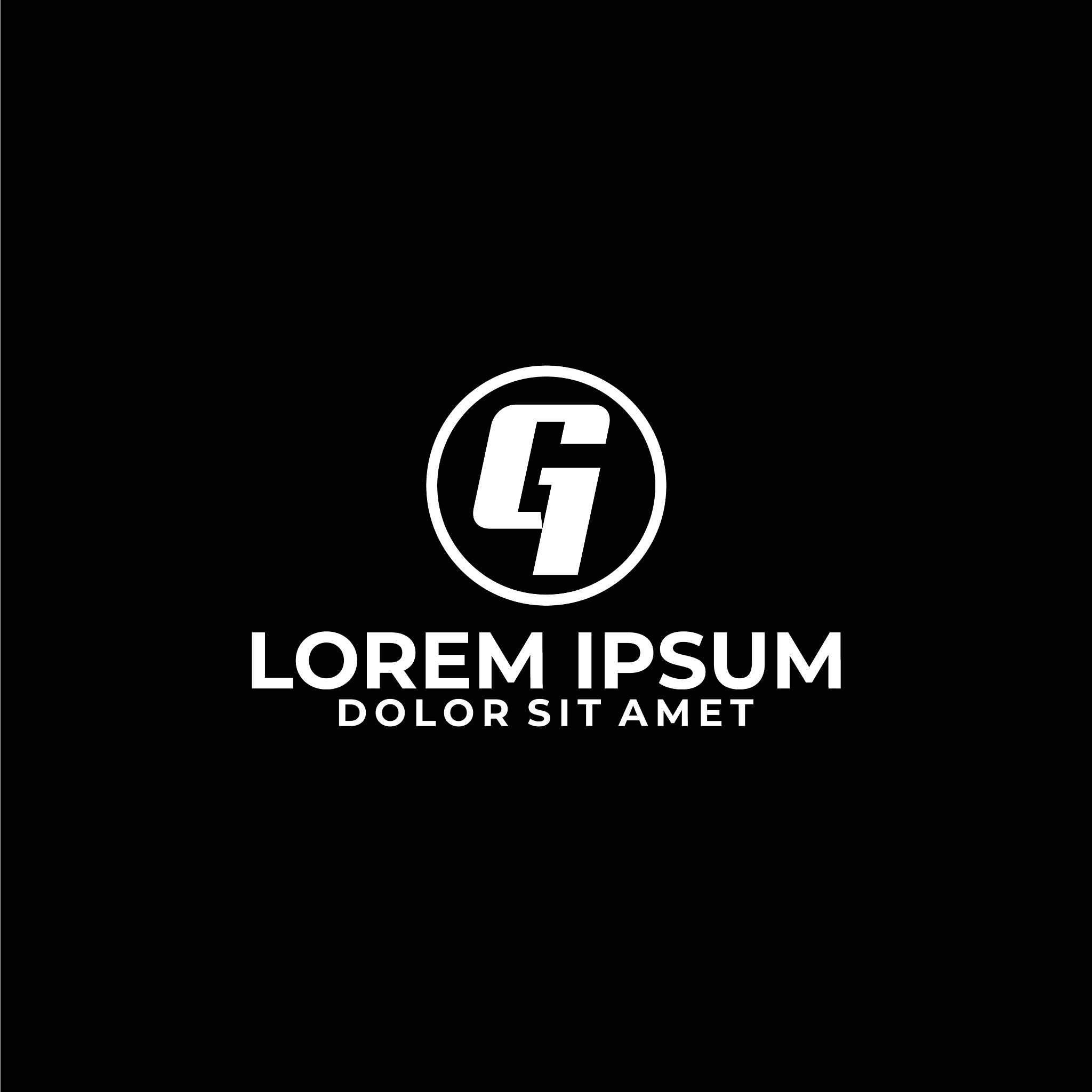 initial letter g and number 1 logo template